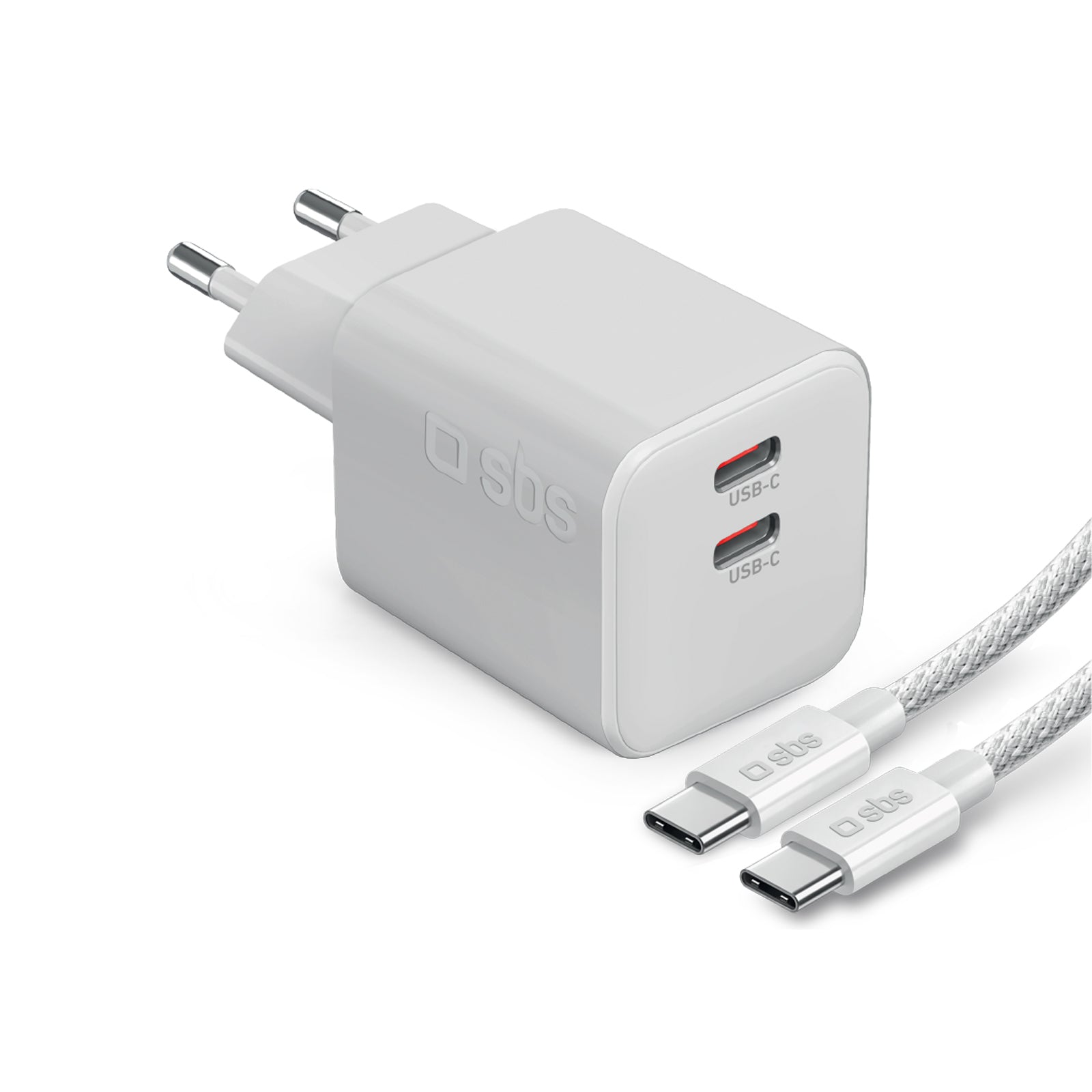  Kit charge 100W double USB‑C avec câble anti‑nœuds