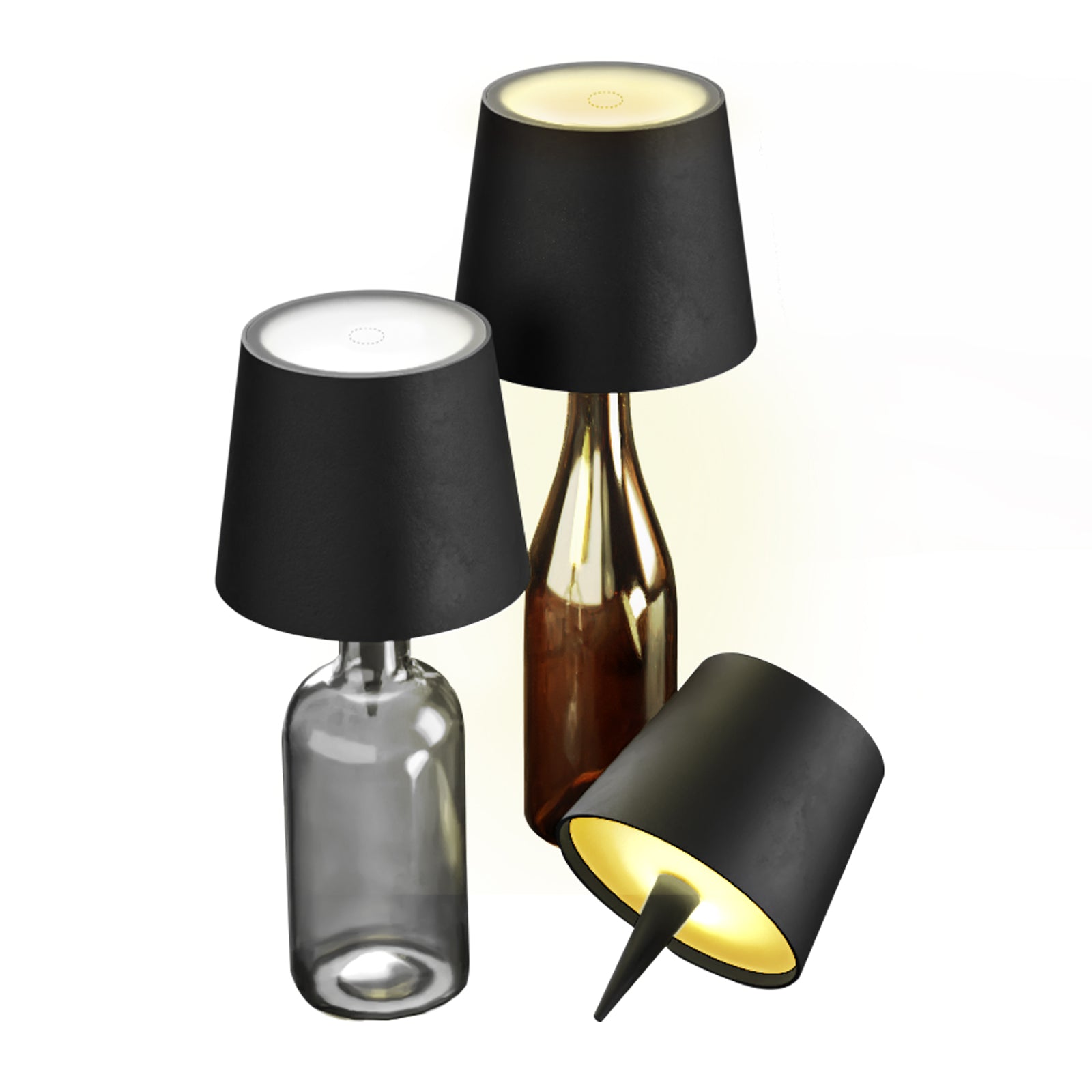 Rechargeable table lamp with 3 light modes