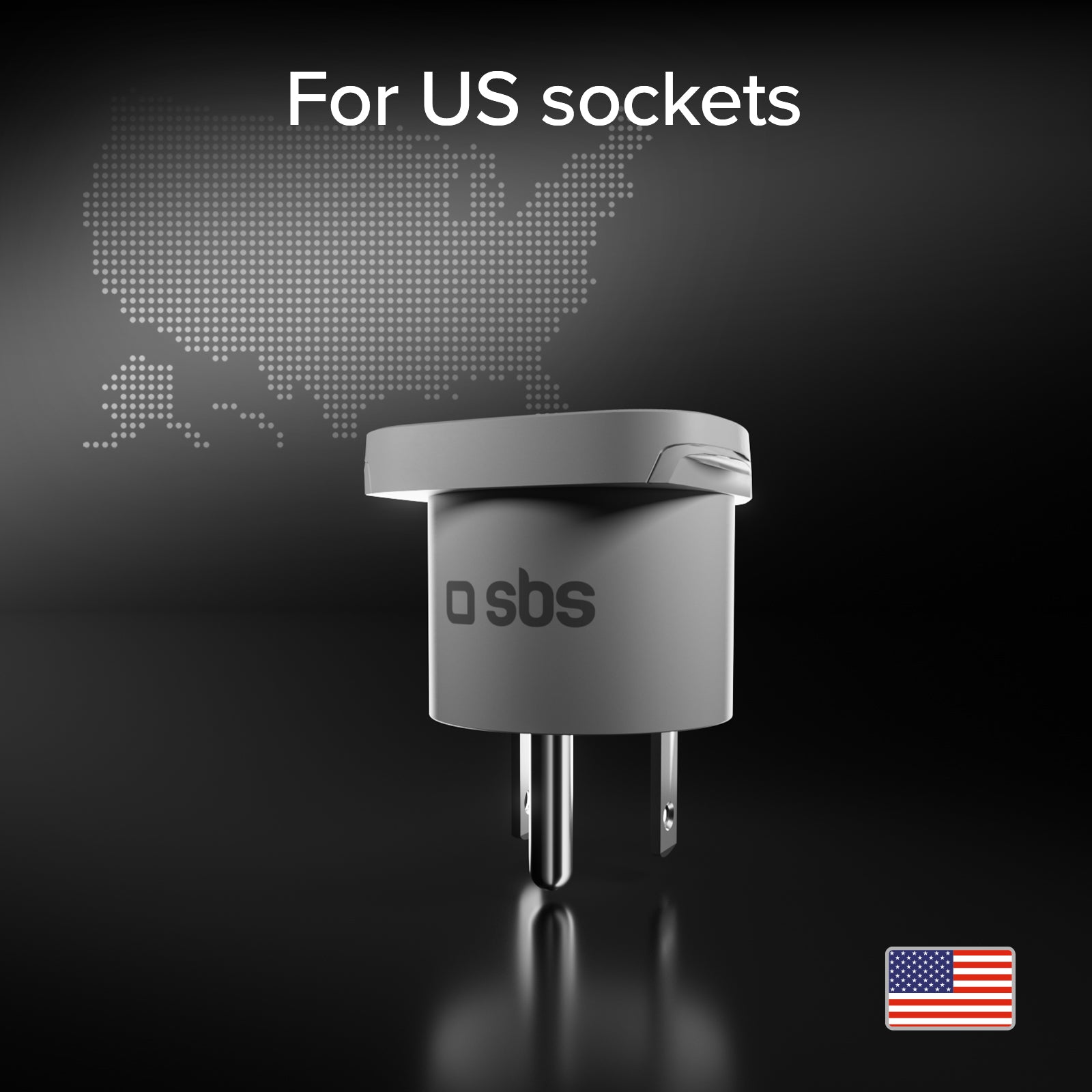 Universal-Reiseadapter Typ B – Amerikanischer Stecker