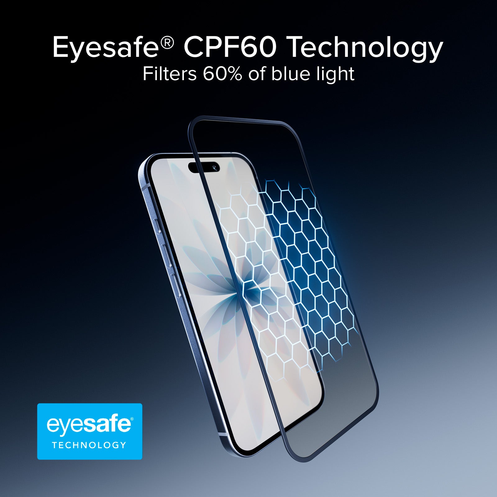  Vetro anti‑luce blu Eyesafe CPF60 per iPhone 17/16 Pro