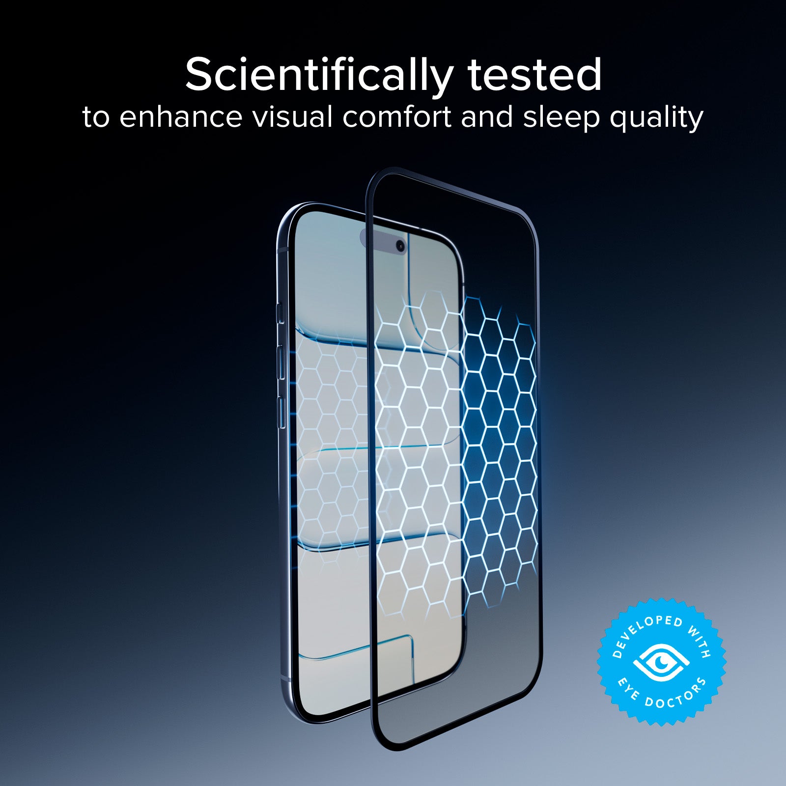 Full Cover Schutzglas Anti-Blaulicht mit Eyesafe® CPF60 Technologie für iPhone Air