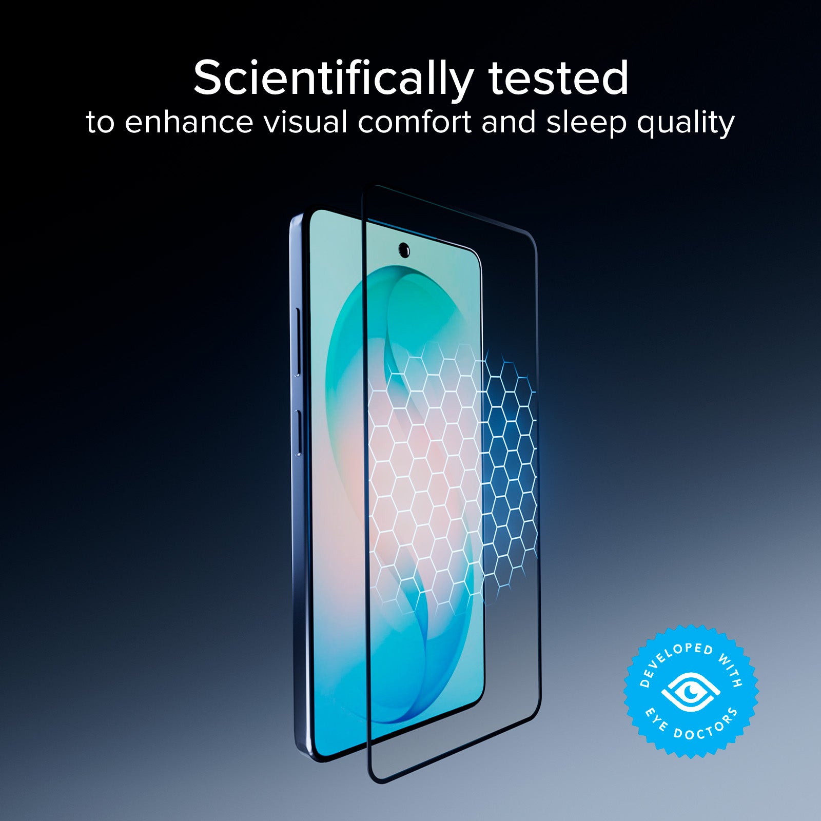 Full Cover Schutzglas Anti-Blaulicht mit Eyesafe® CPF60 Technologie für Samsung S26 Ultra