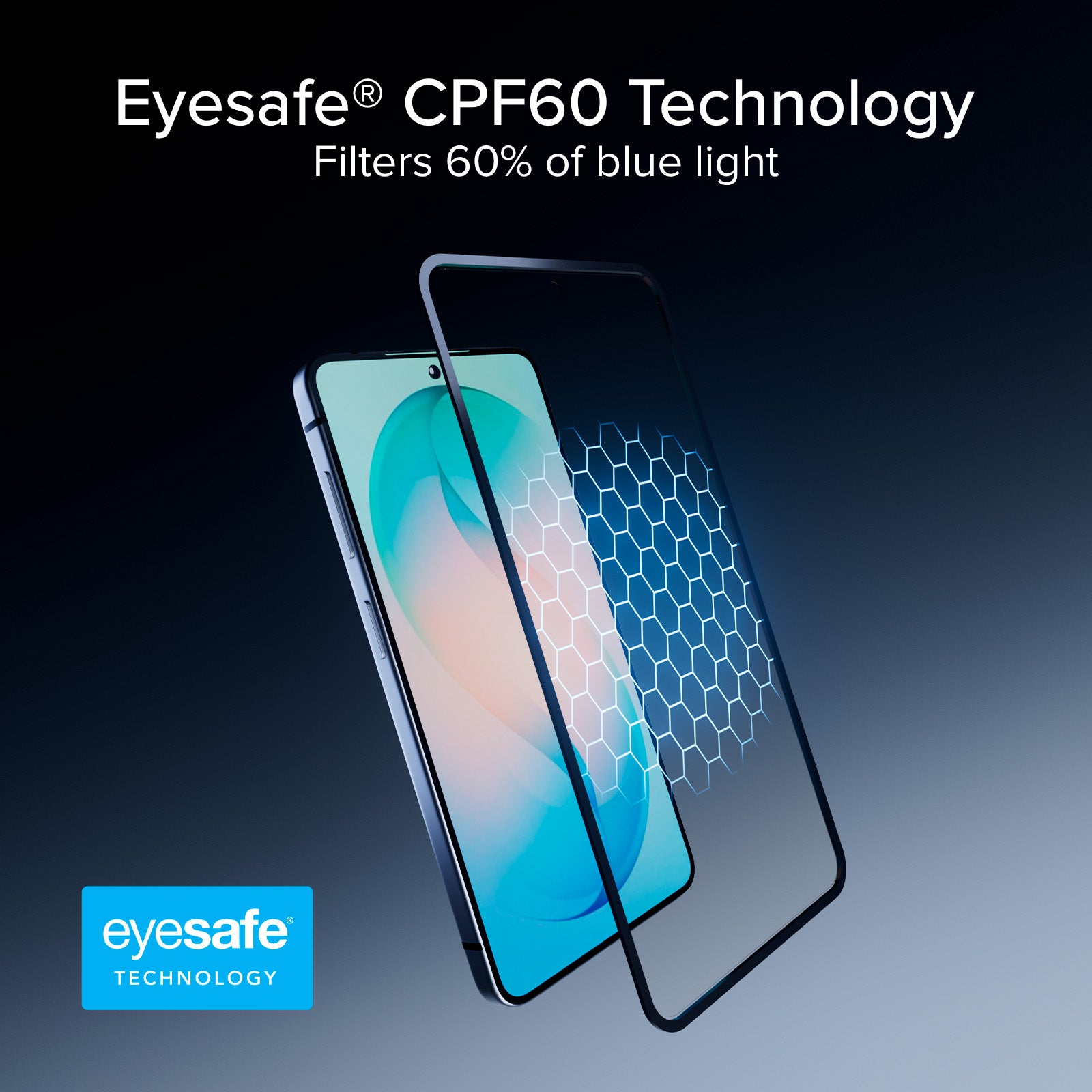 Full Cover Schutzglas Anti-Blaulicht mit Eyesafe® CPF60 Technologie für Samsung S26