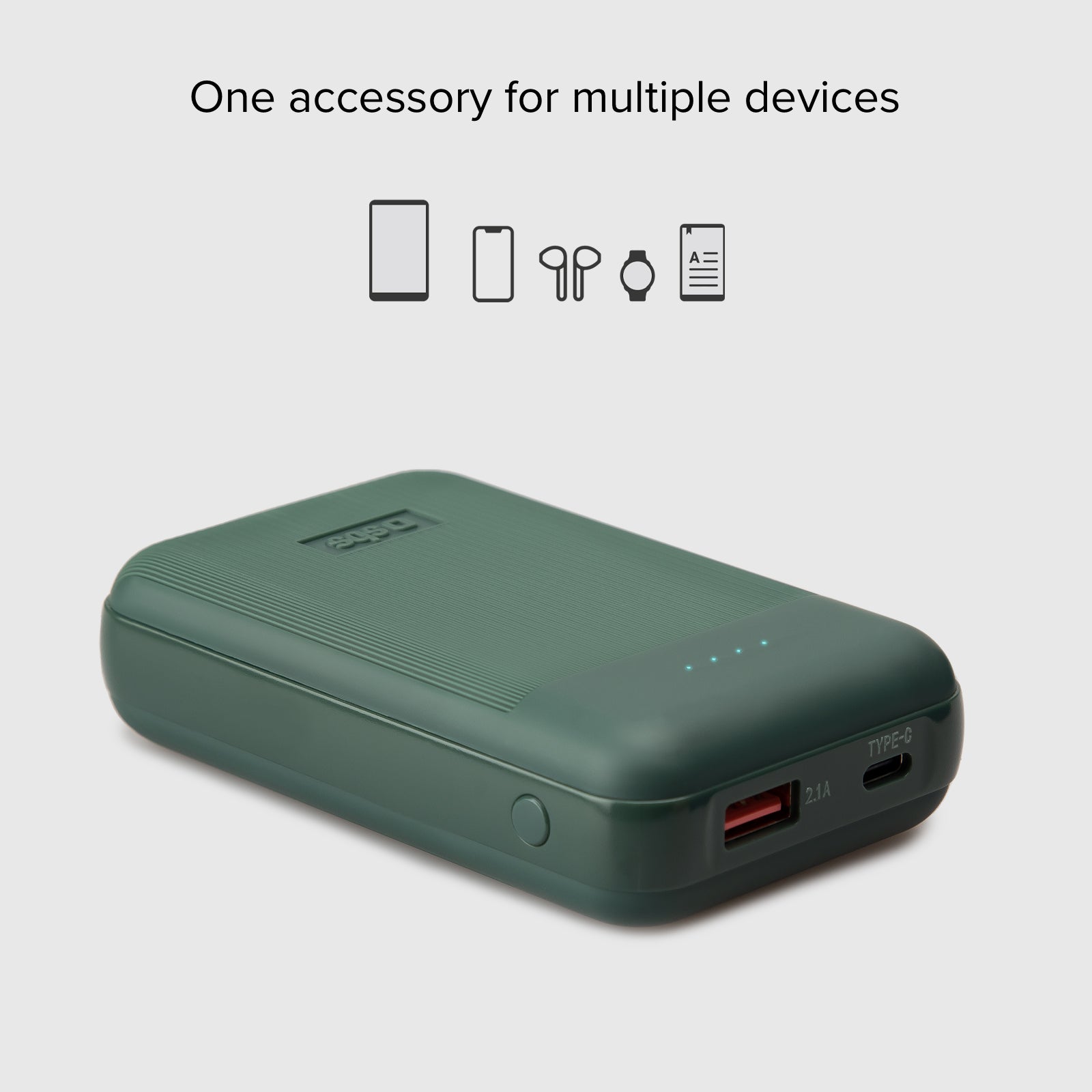 Powerbank Power Delivery 20W bei 10.000 mAh, Soft Touch und gerändelte Oberfläche
