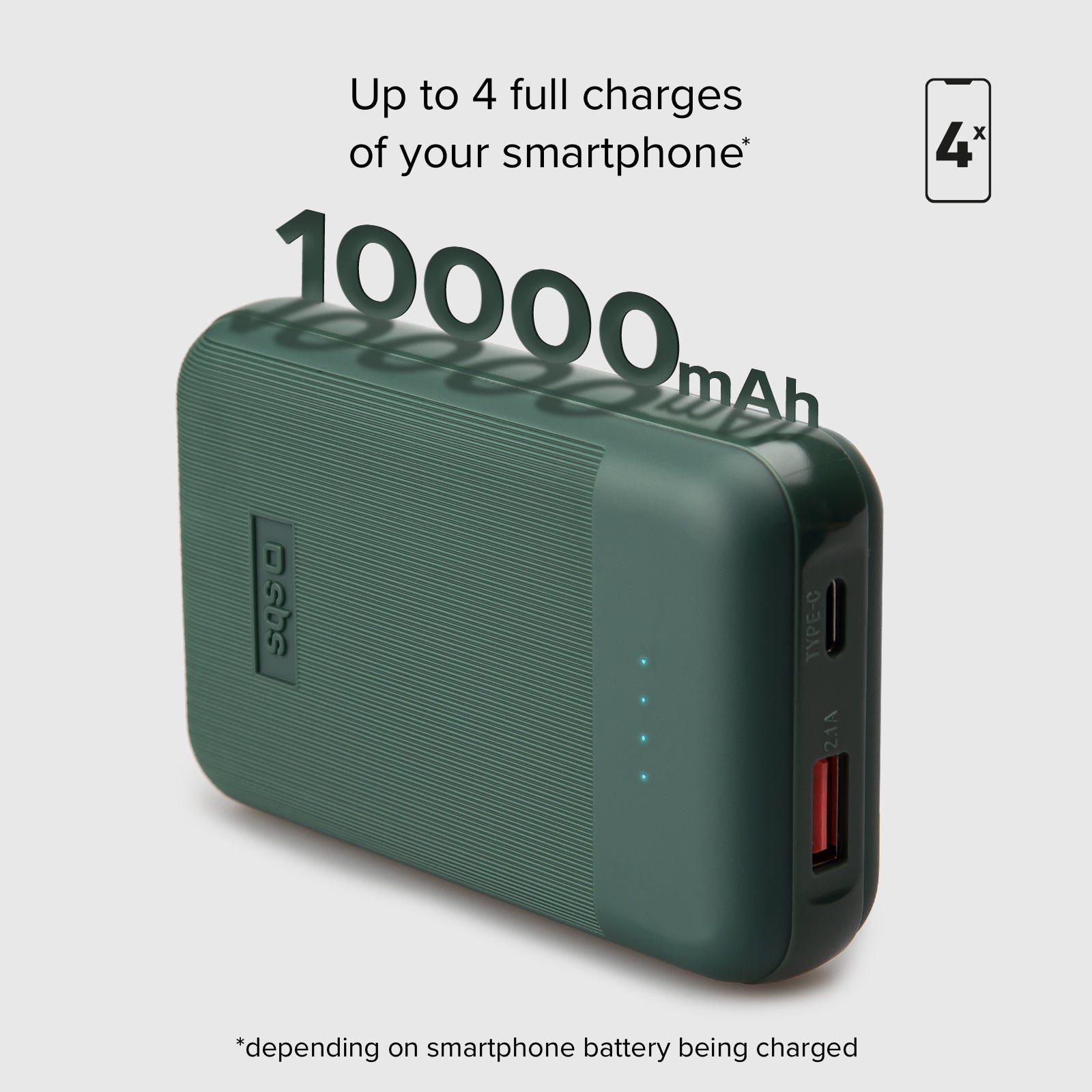 Powerbank Power Delivery 20W bei 10.000 mAh, Soft Touch und gerändelte Oberfläche