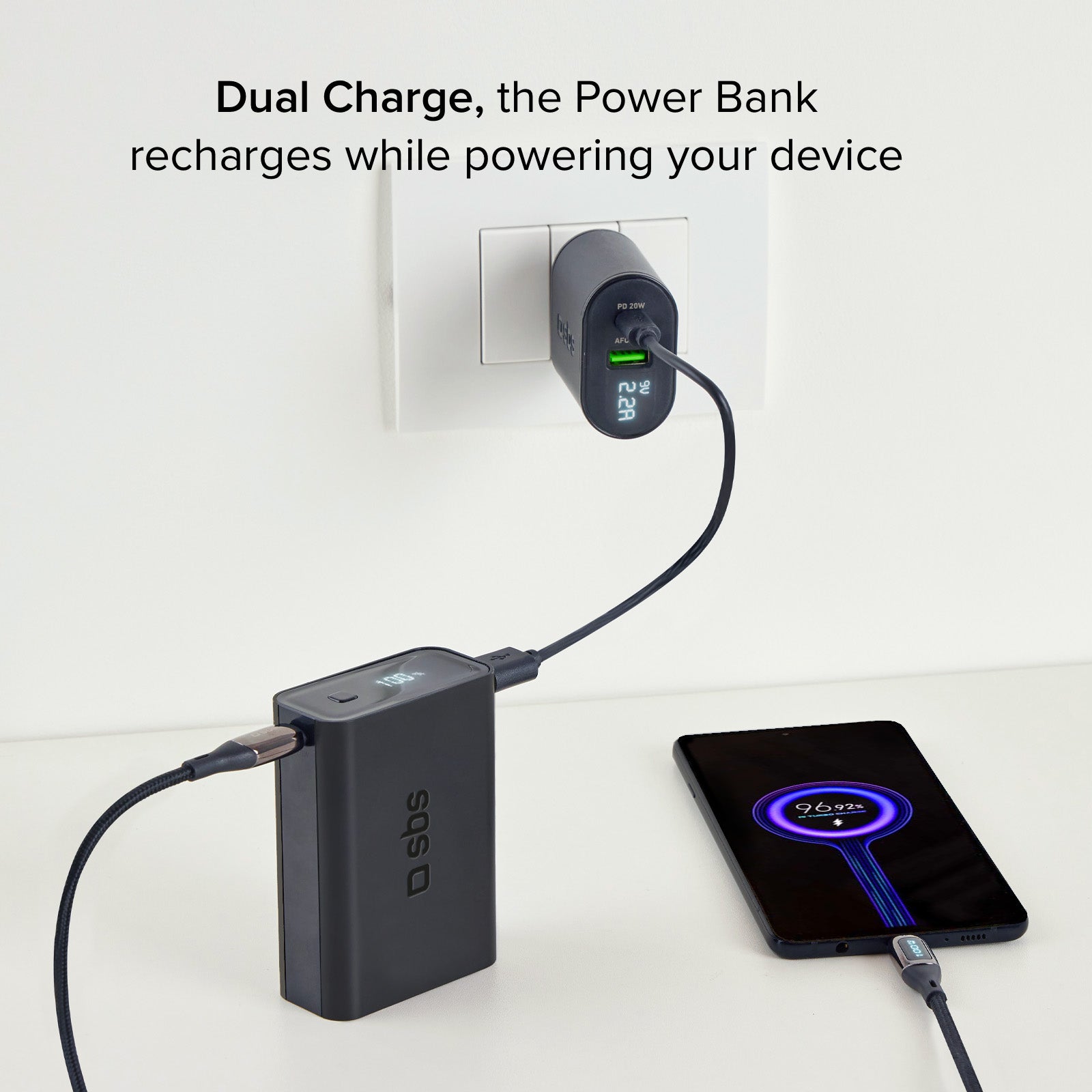 Batterie externe 20 000 mAh - avec technologie Power Delivery et écran LCD