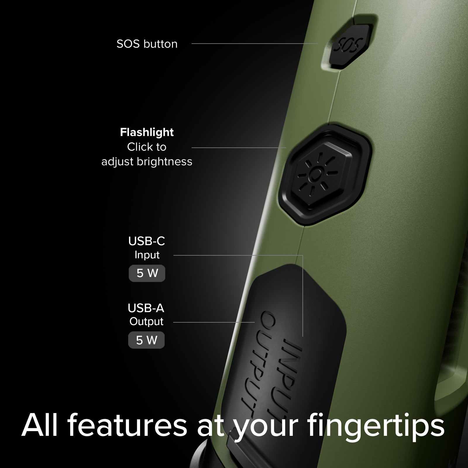 Power Bank 3000mAh multifunzione con kit di equipaggiamento SOS