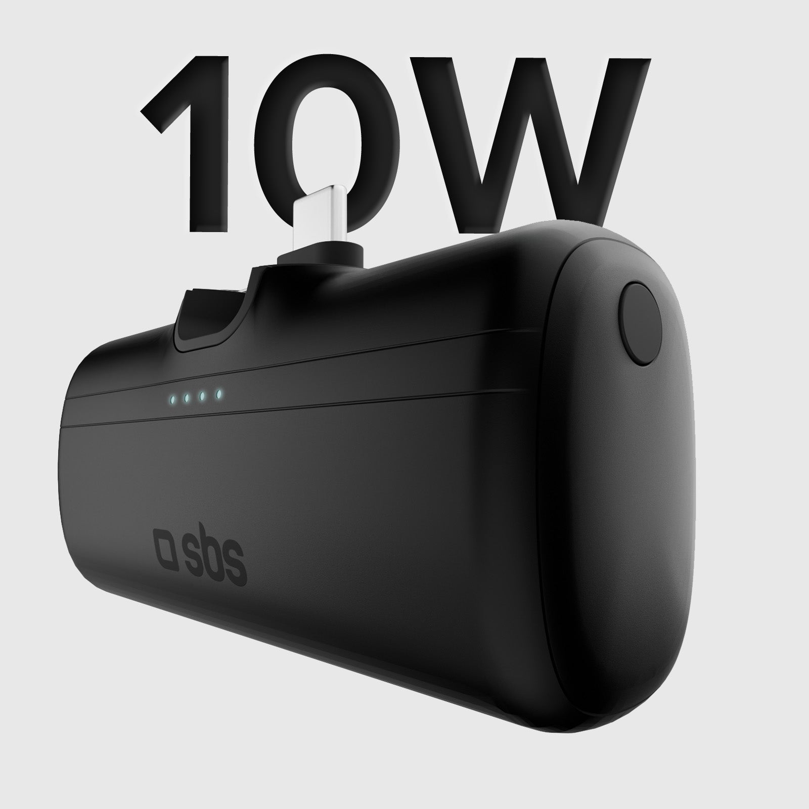 Powerbank mit 5000mAh, Standfunktion und integriertem Kabel
