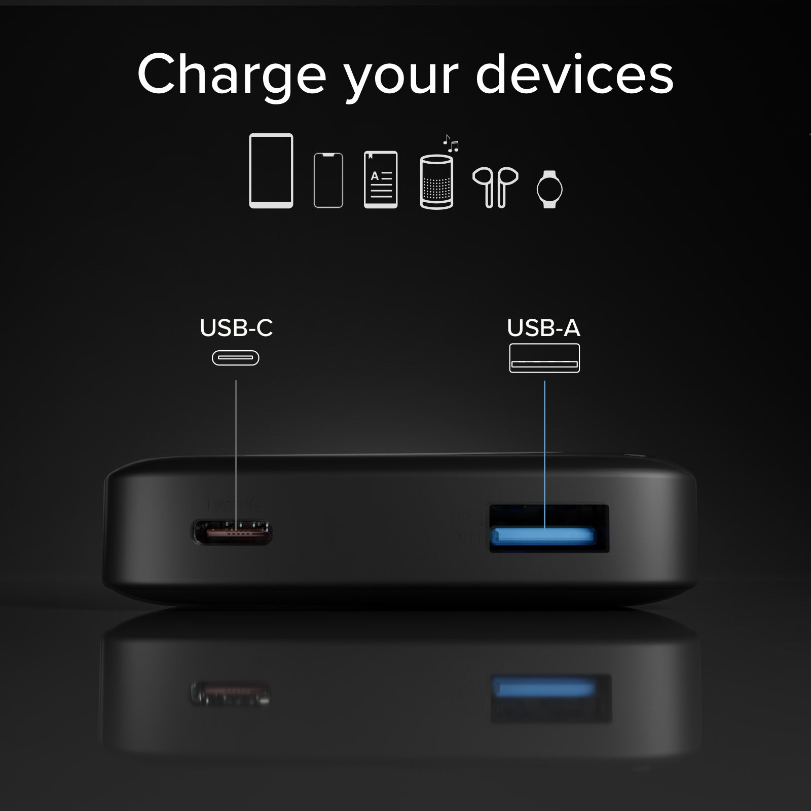 Powerbank SBS 10000 mAh High Density – Kompakt mit USB-C- und USB-A-Anschlüssen