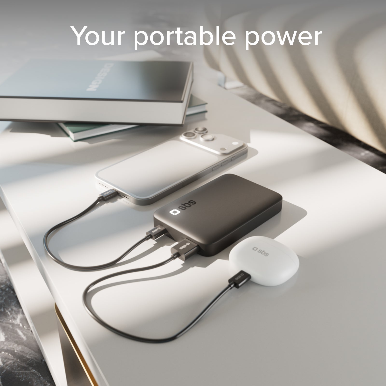 10,000 mAh High-Density Power Bank with PD, USB-C and USB-A