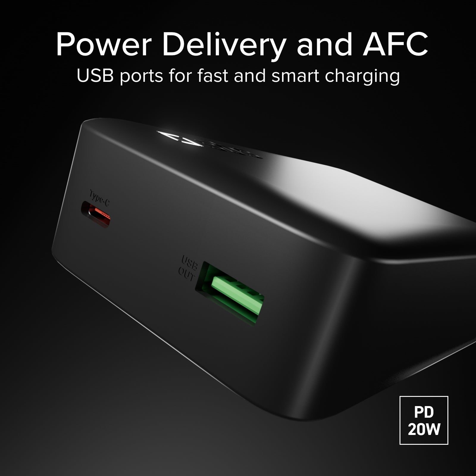 20000 mAh High Density Power Bank with PD and dual USB ports