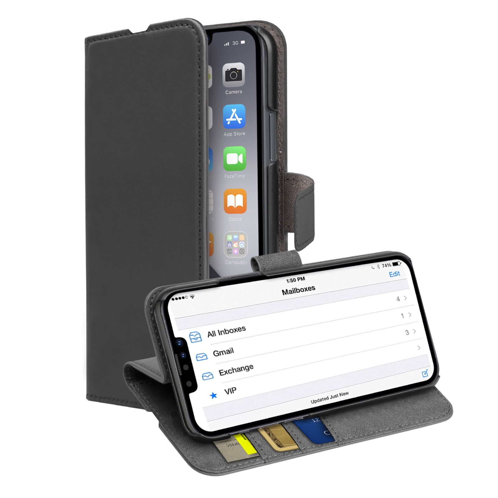 Book Case Wallet für iPhone 14/13 mit Standfunktion