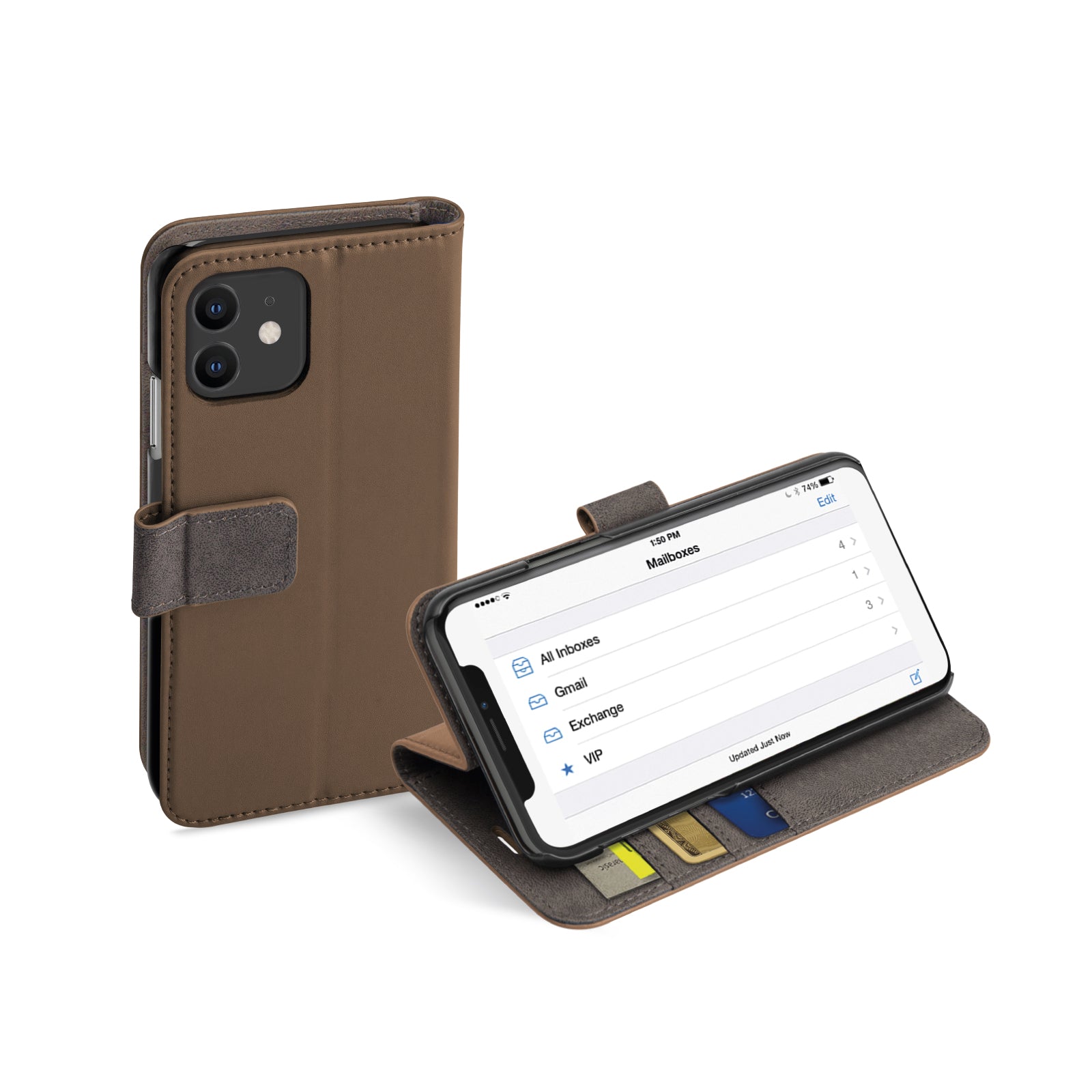 Book Case Wallet für iPhone 11 mit Standfunktion