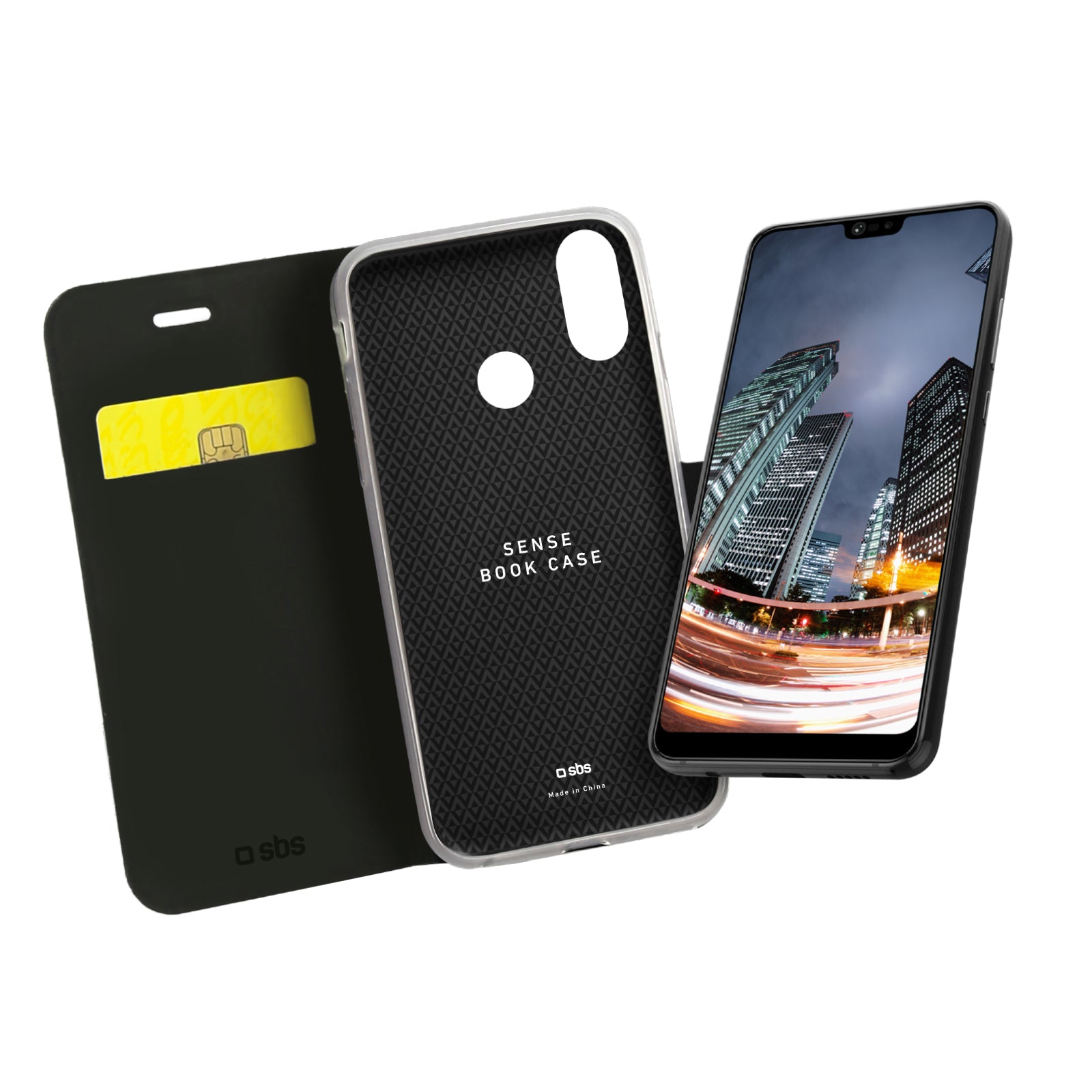 Custodia Book Sense per Huawei P20 Lite