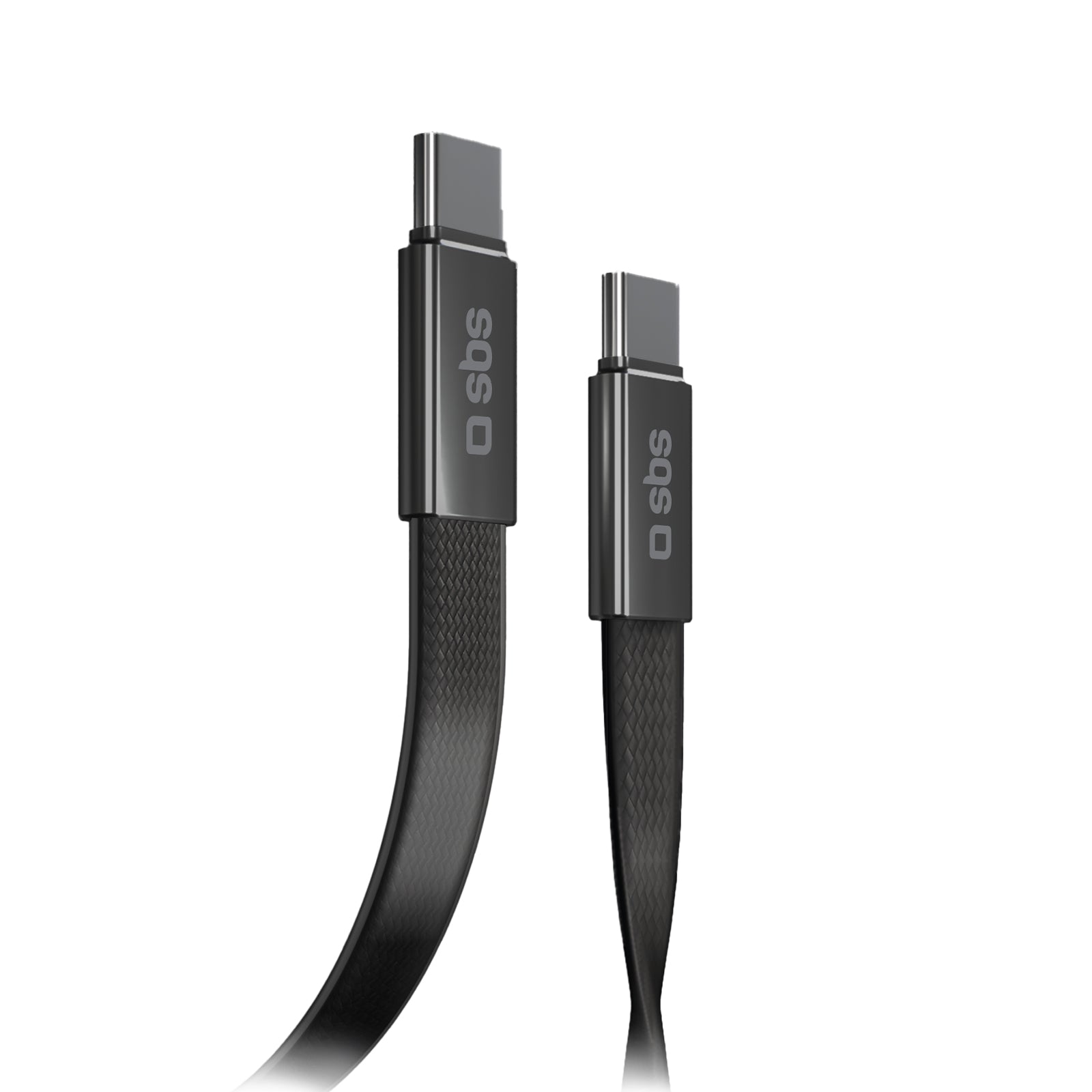 Câble fin pour charge et données avec connecteurs USB-C 2.0, 1 m