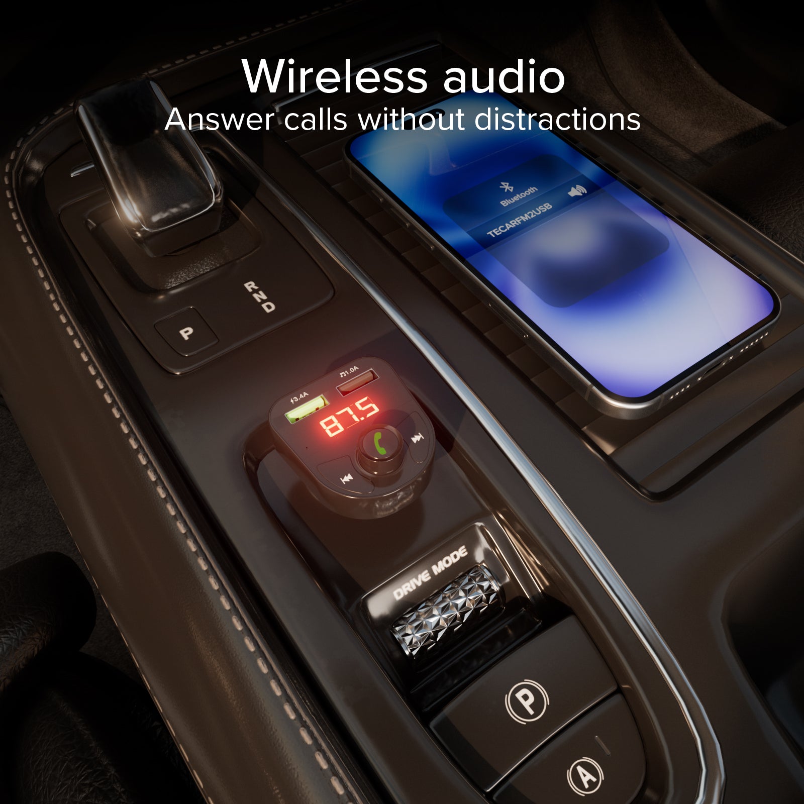 15-Watt-Autoladegerät mit drahtloser Verbindung