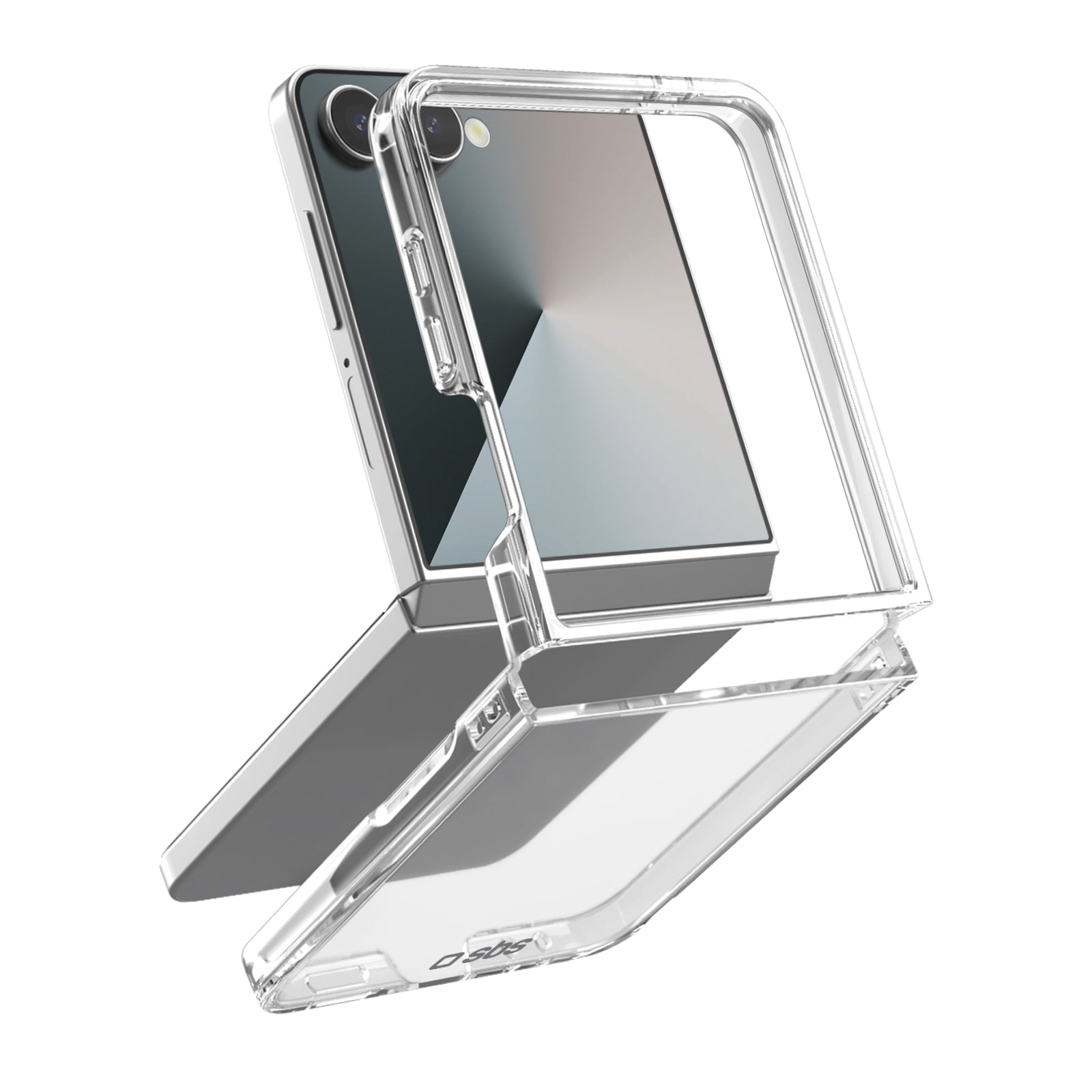 Hybrid Case per Samsung Z Flip 7, custodia flip trasparente