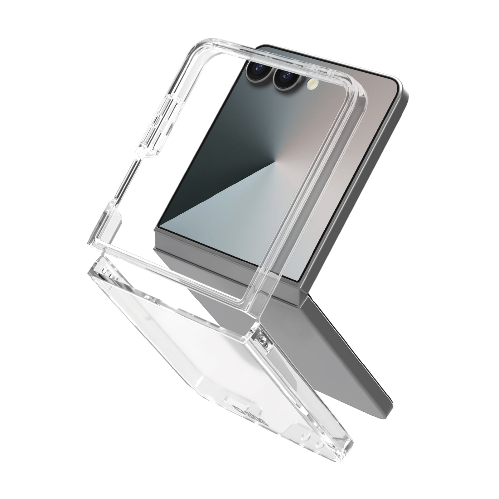 Hybrid Case per Samsung Z Flip 7, custodia flip trasparente