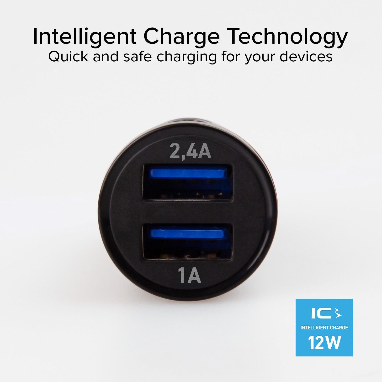 Ladegerät fürs Auto mit zwei USB-Ausgängen