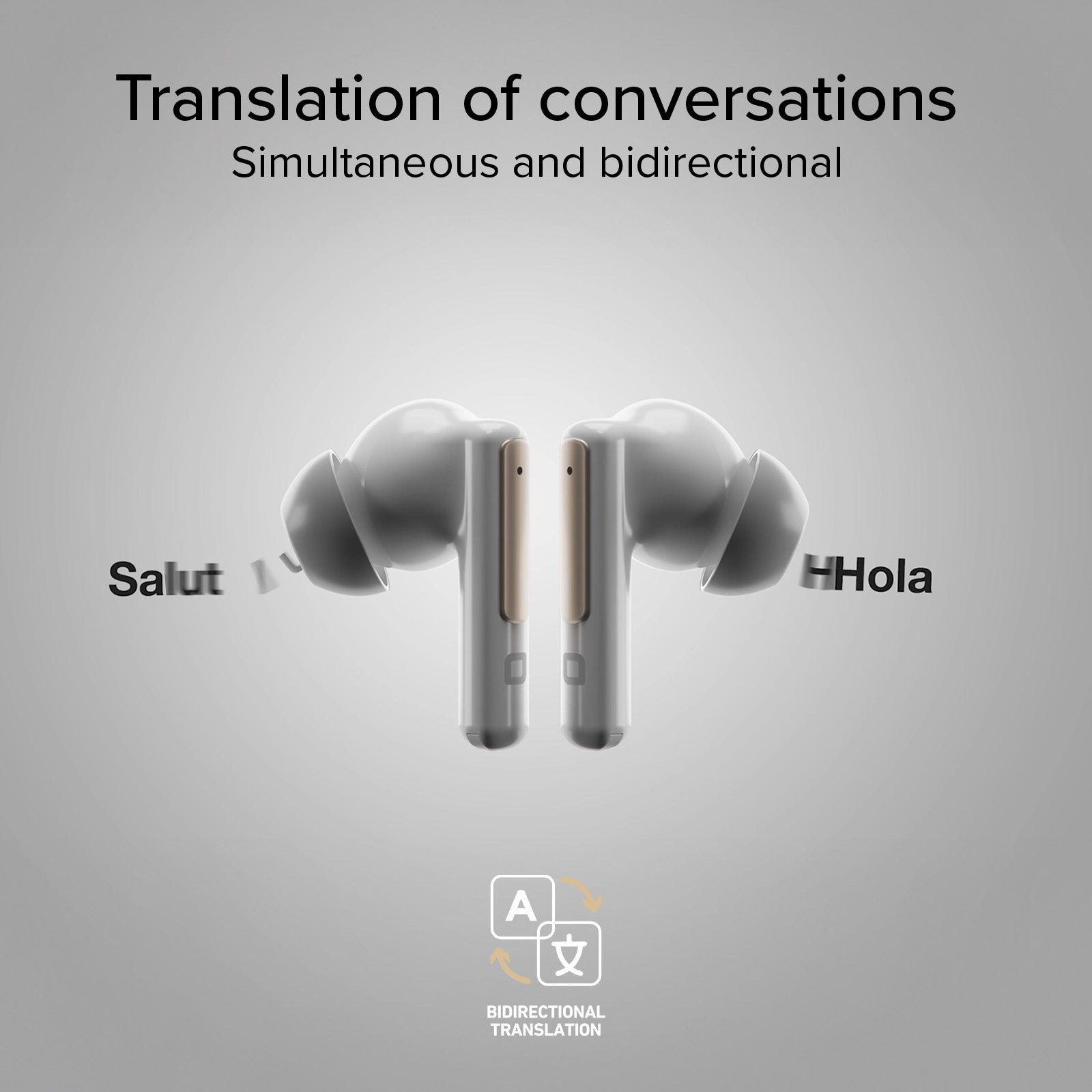 AI TWS Earphones with app, translation, summaries and 28 hour battery life