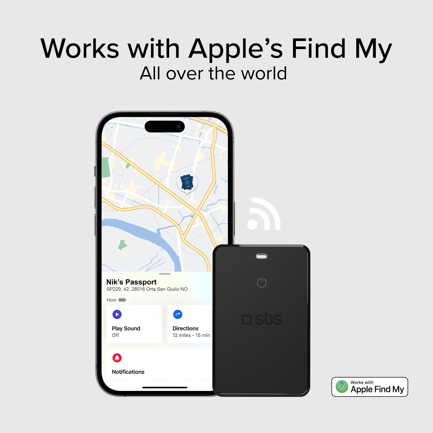 Ultra slim object locator compatible with Apple Find My
