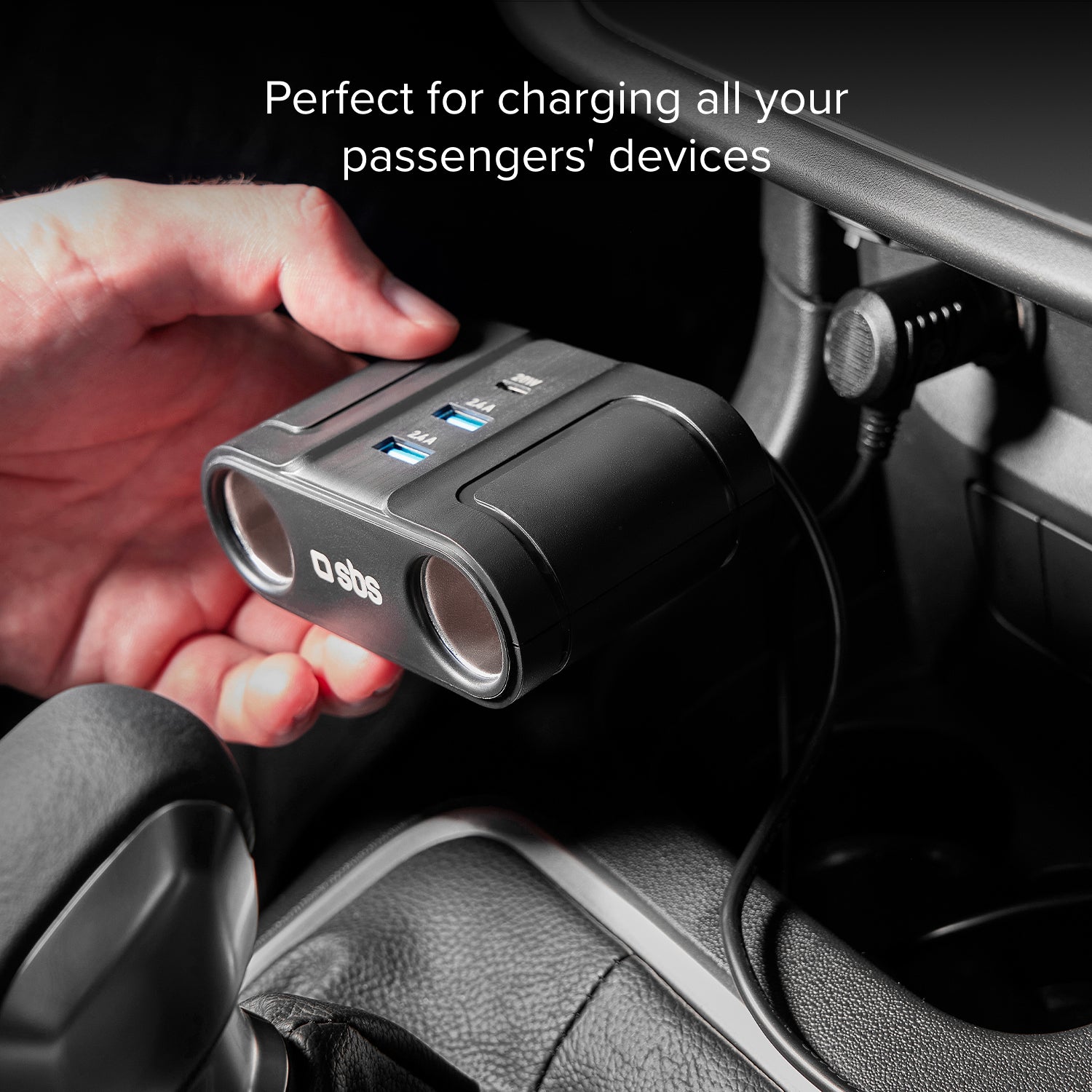 Répartiteur de voiture 100 W pour recharge rapide jusqu'à 5 appareils