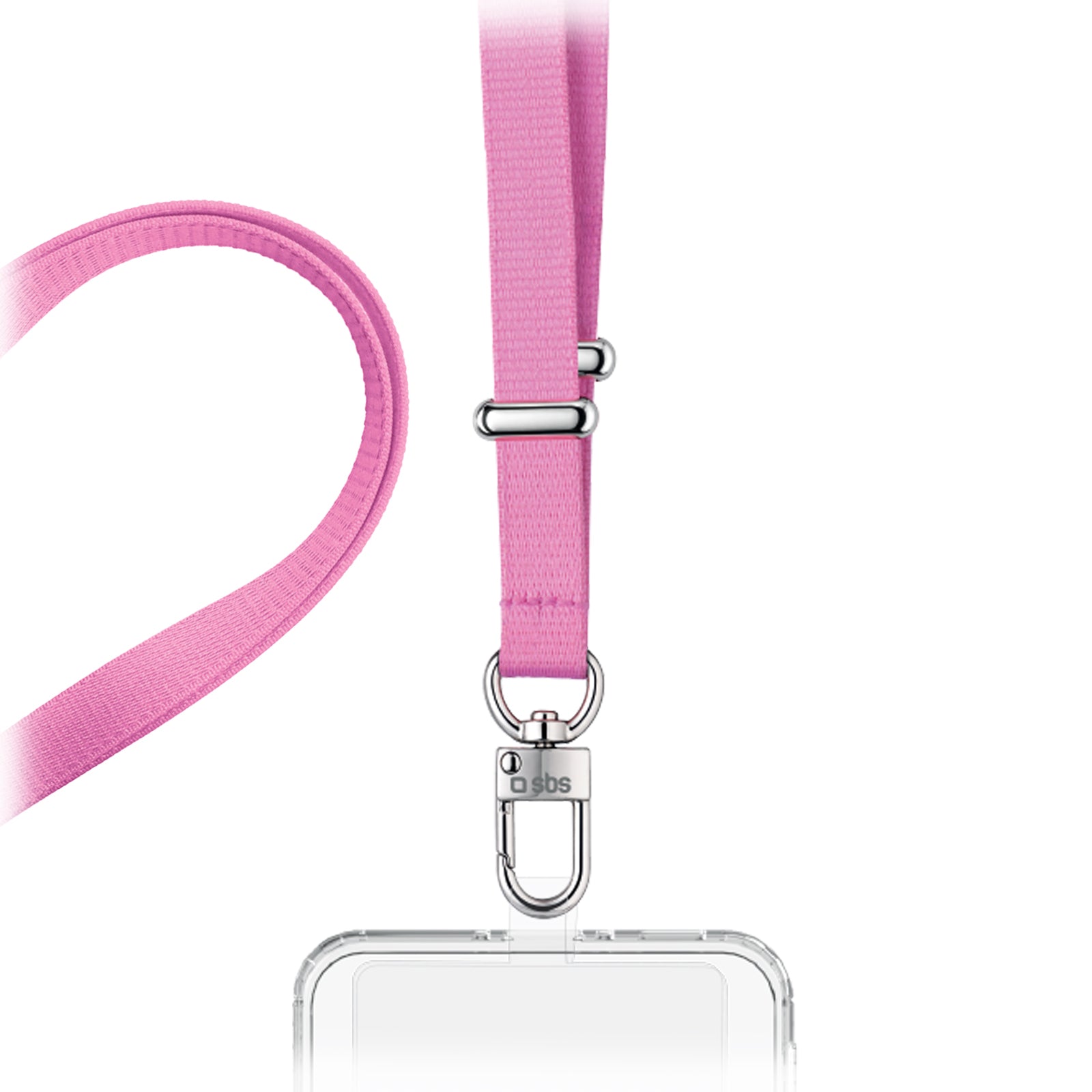 Cordón universal ajustable para smartphone con patch transparente