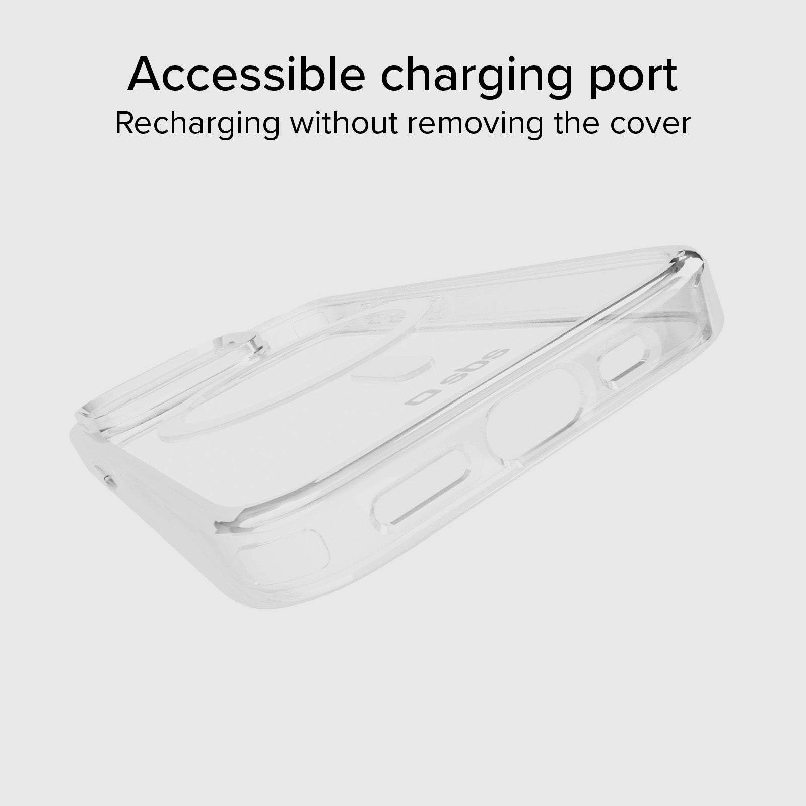 Rigid transparent case compatible with MagSafe charging for iPhone 15 Pro Max