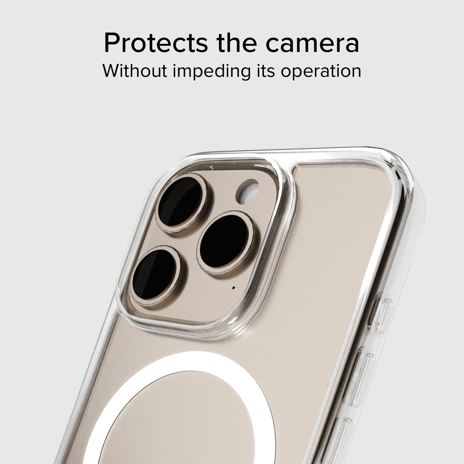 Rigid transparent case compatible with MagSafe charging for iPhone 16 Pro Max