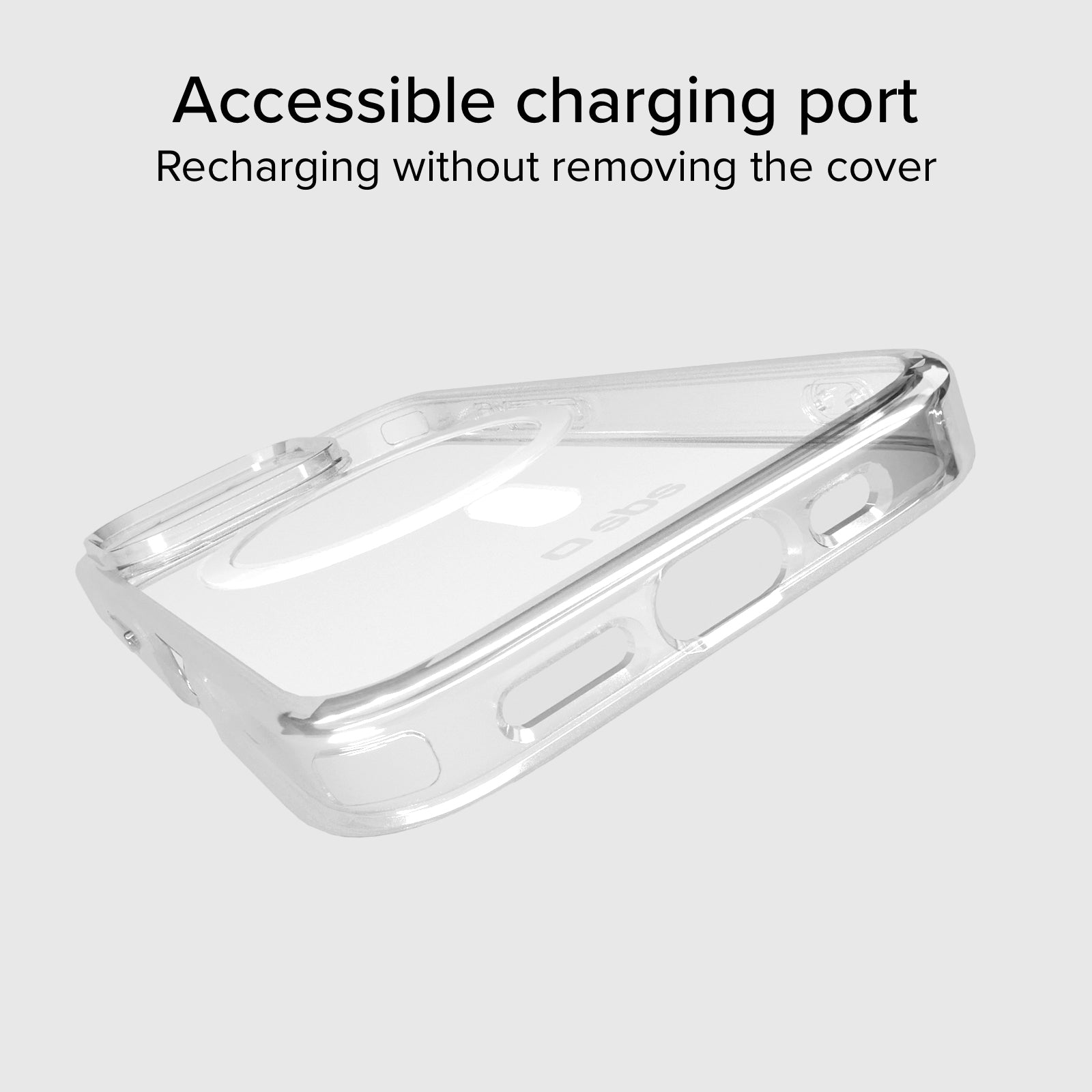 Rigid transparent case compatible with MagSafe charging for iPhone 16 Pro Max