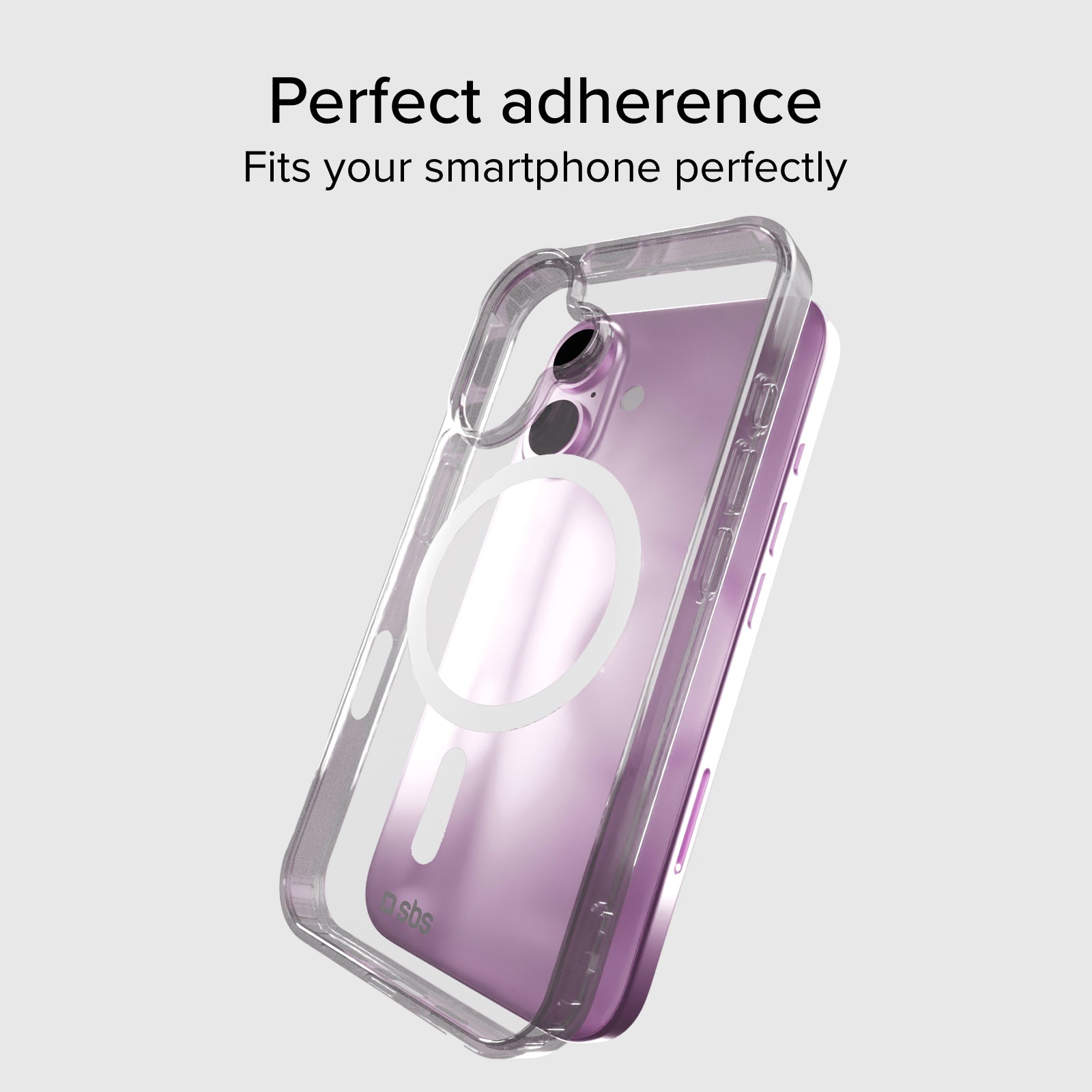 Rigid transparent case compatible with MagSafe charging for iPhone 16 Plus
