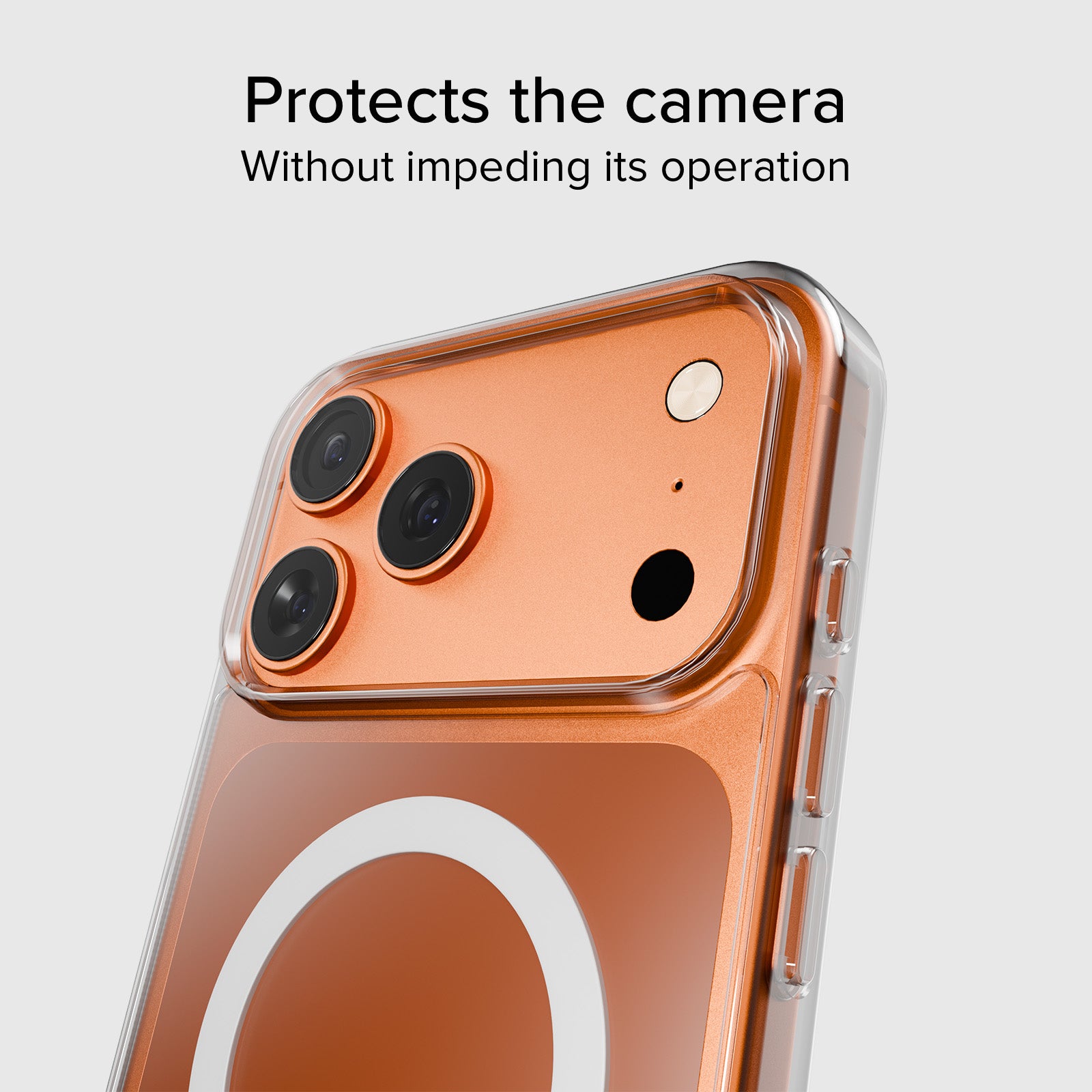 Transparente steife Hülle, kompatibel mit MagSafe-Ladefunktion für iPhone 17 Pro