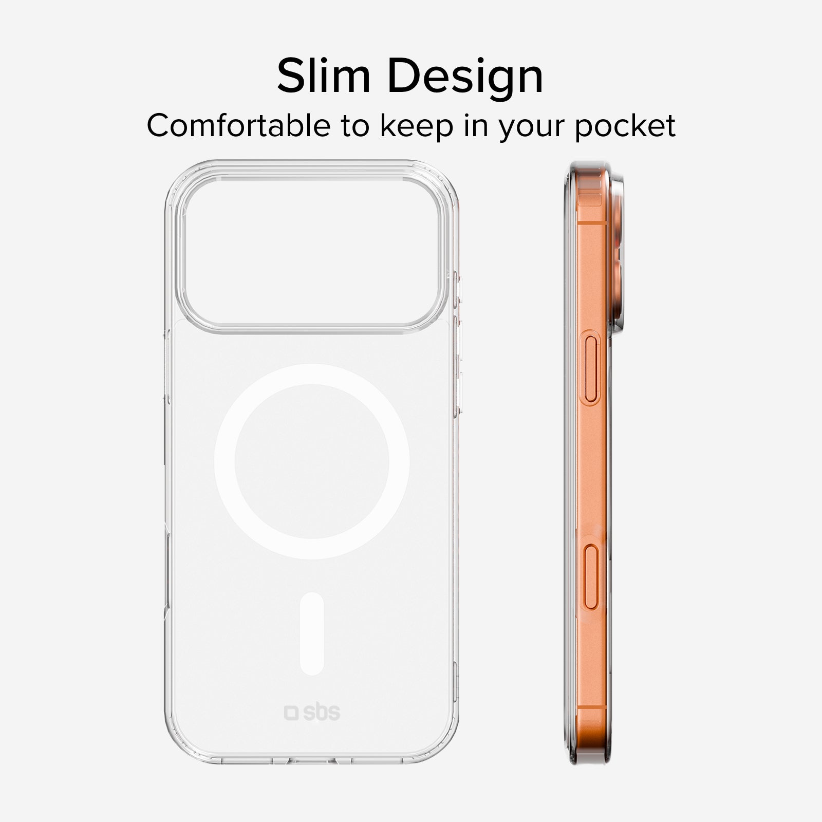 Transparente steife Hülle, kompatibel mit MagSafe-Ladefunktion für iPhone 17 Pro