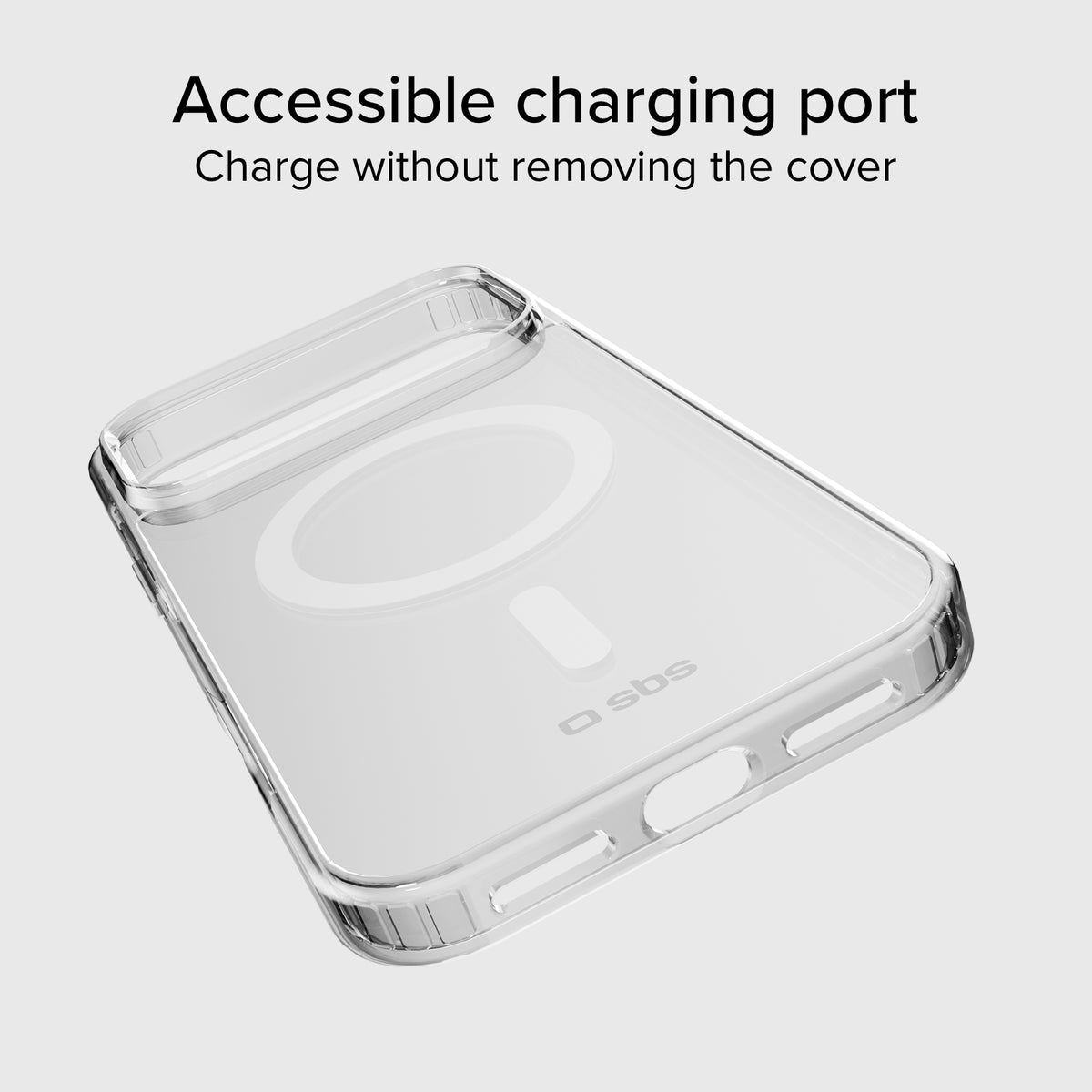 Funda rígida transparente compatible con carga inalámbrica magnética para iPhone 18 Pro/17 Pro