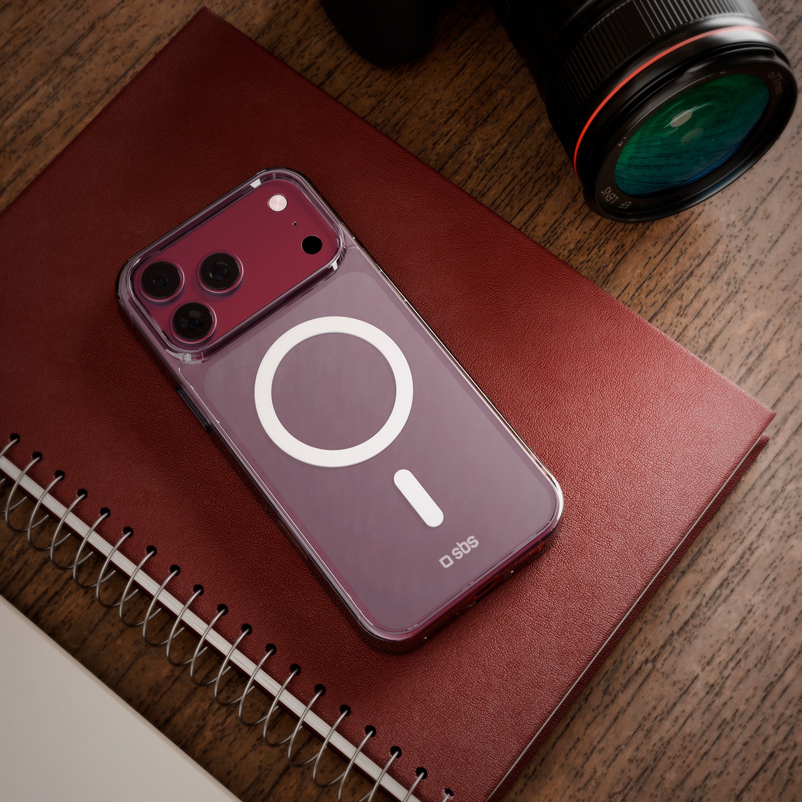 Funda rígida transparente compatible con carga inalámbrica magnética para iPhone 18 Pro/17 Pro