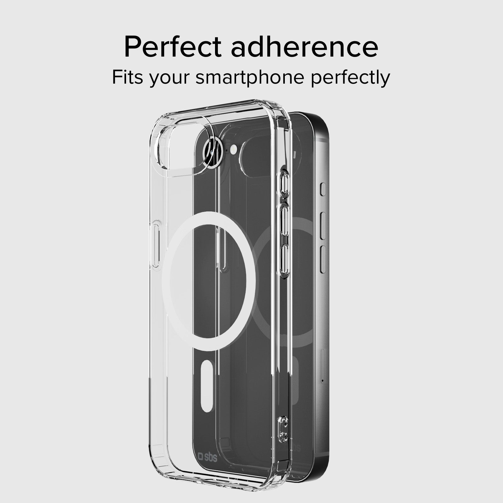 Rigid transparent case compatible with MagSafe charging for iPhone 16e