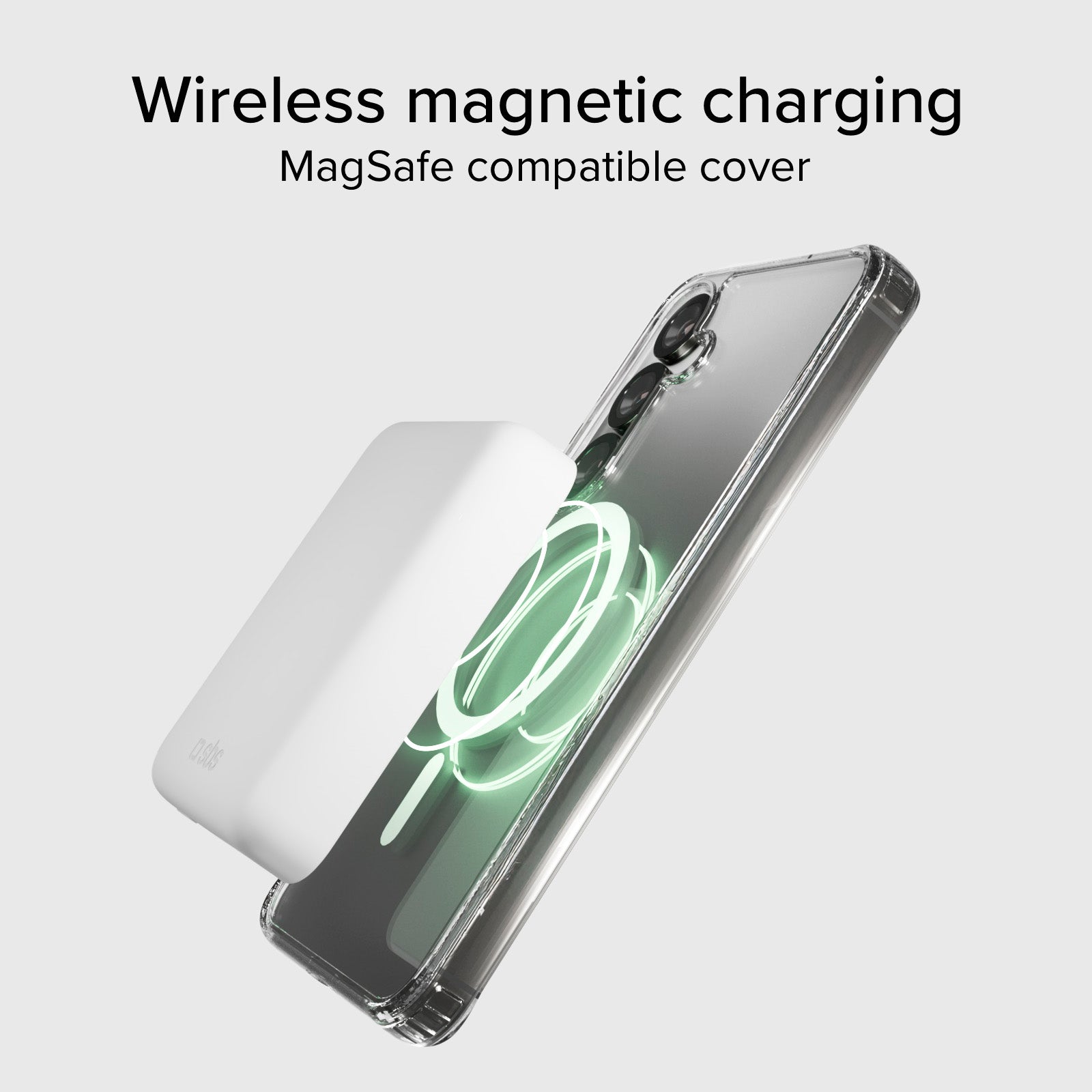 Transparente, feste Hülle, kompatibel mit magnetischer, kabelloser Aufladung für Samsung Galaxy S26+