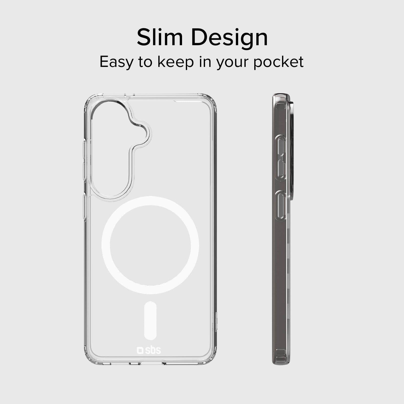 Transparente, feste Hülle, kompatibel mit magnetischer, kabelloser Aufladung für Samsung Galaxy S26+