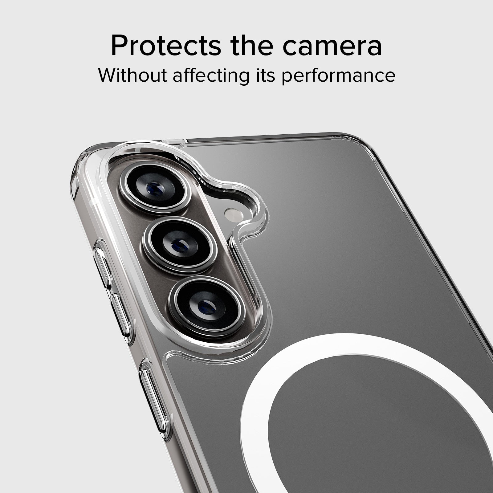 Transparente, feste Hülle, kompatibel mit magnetischer, kabelloser Aufladung für Samsung S26