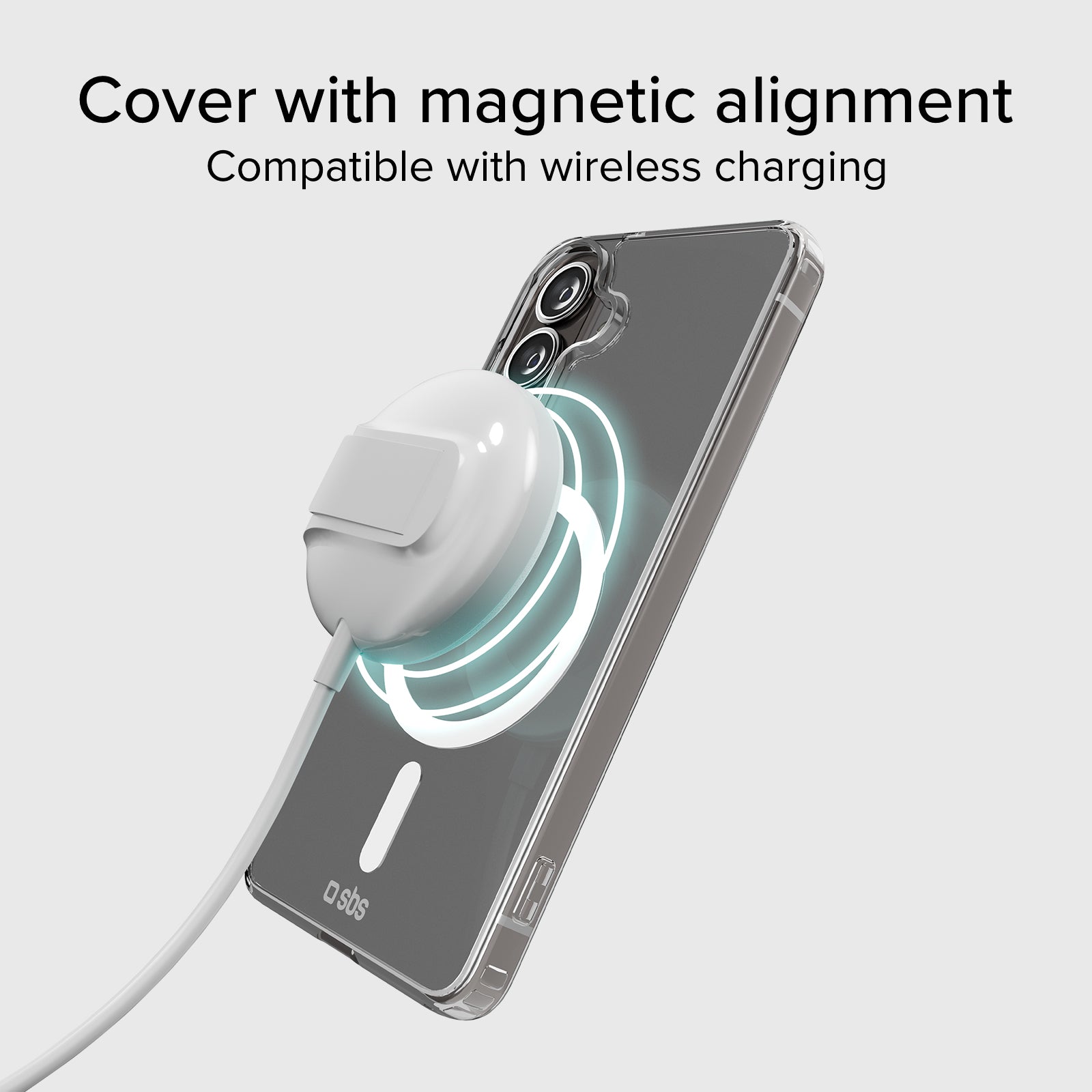 Transparente, feste Hülle, kompatibel mit magnetischer, kabelloser Aufladung für Samsung S26