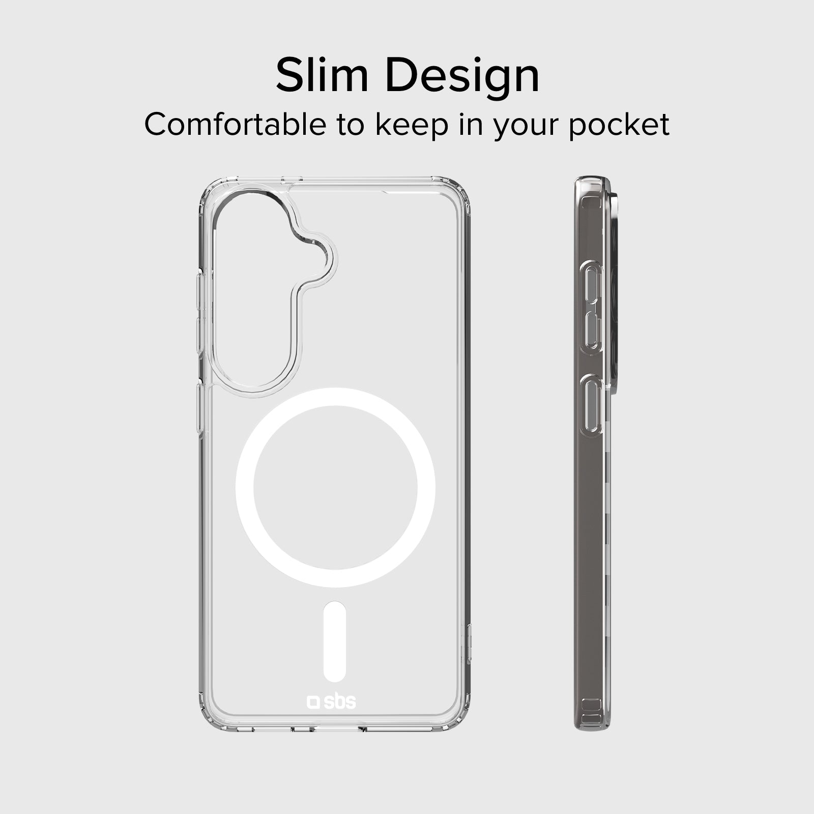 Transparente, feste Hülle, kompatibel mit magnetischer, kabelloser Aufladung für Samsung S26
