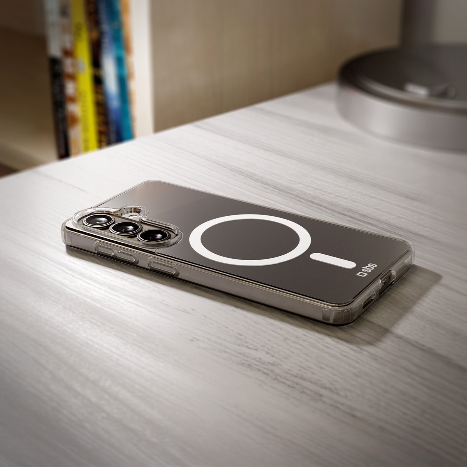 Transparente, feste Hülle, kompatibel mit magnetischer, kabelloser Aufladung für Samsung S26