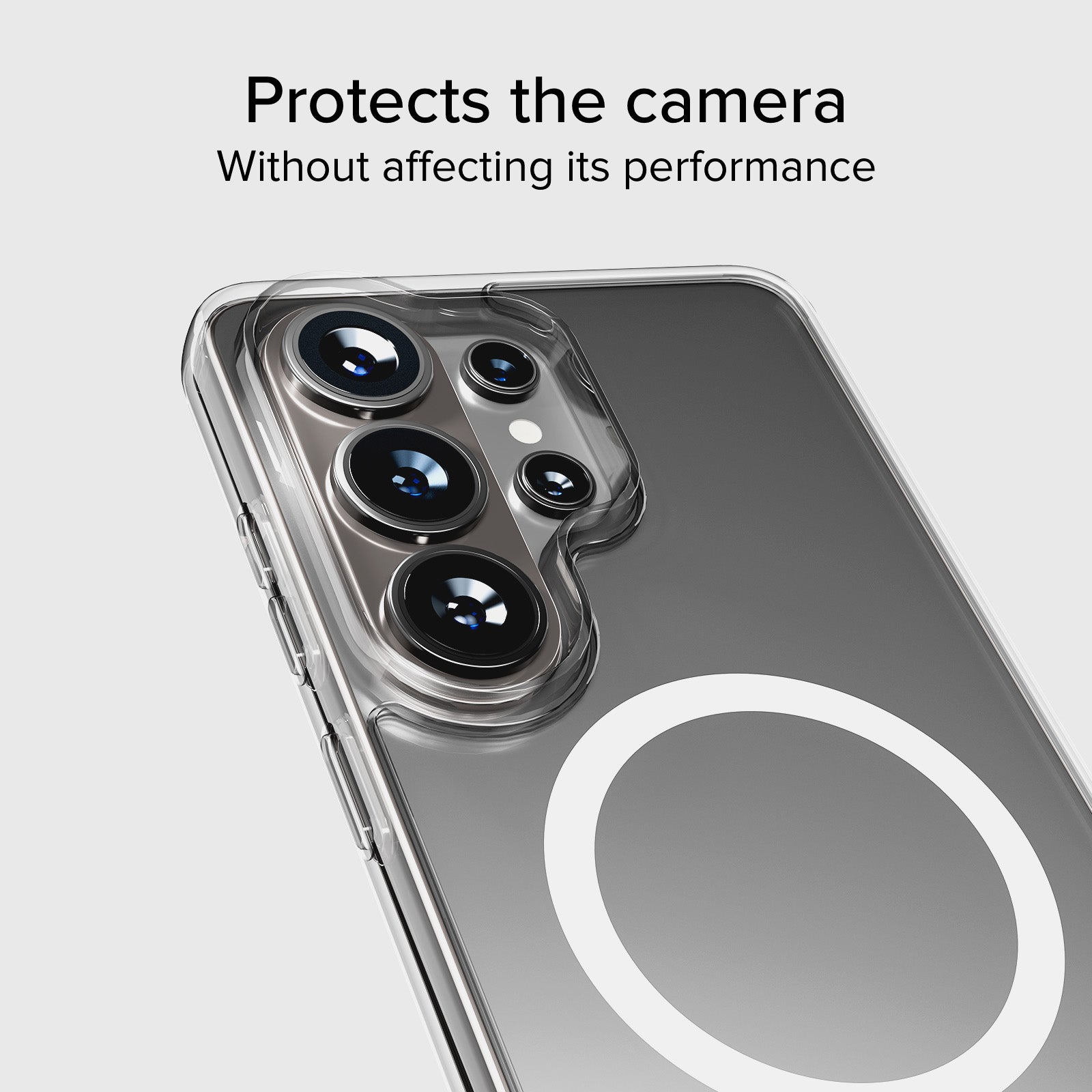 Transparente, feste Hülle, kompatibel mit magnetischer, kabelloser Aufladung für Samsung S26 Ultra