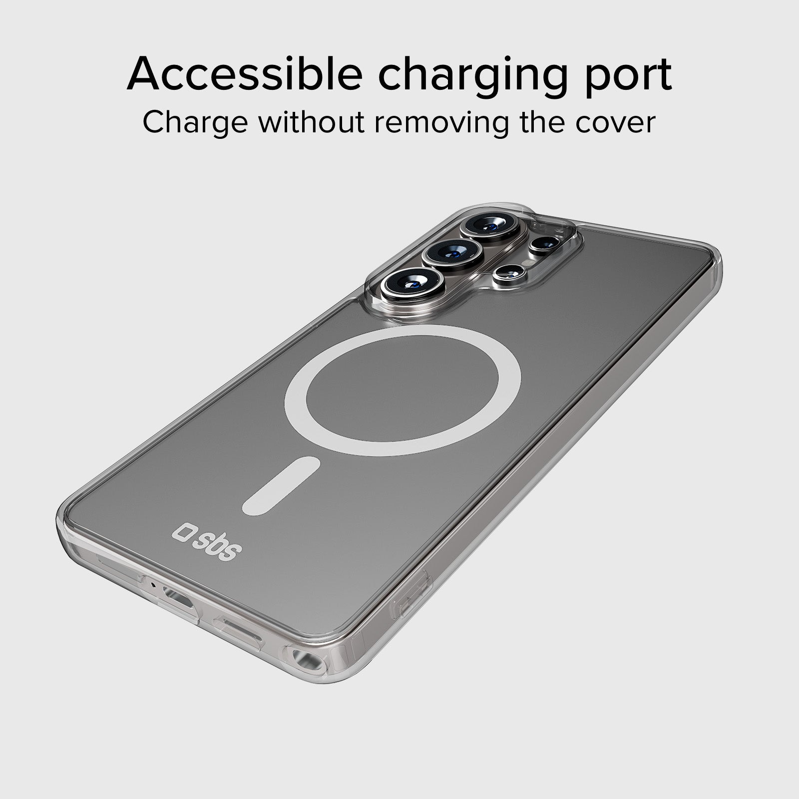 Transparente, feste Hülle, kompatibel mit magnetischer, kabelloser Aufladung für Samsung S26 Ultra