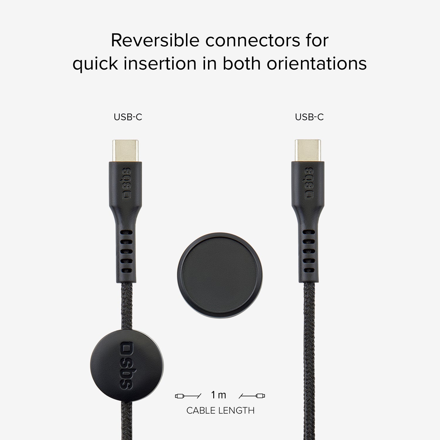 USB-C auf USB-C Kabel mit Magnethalterung