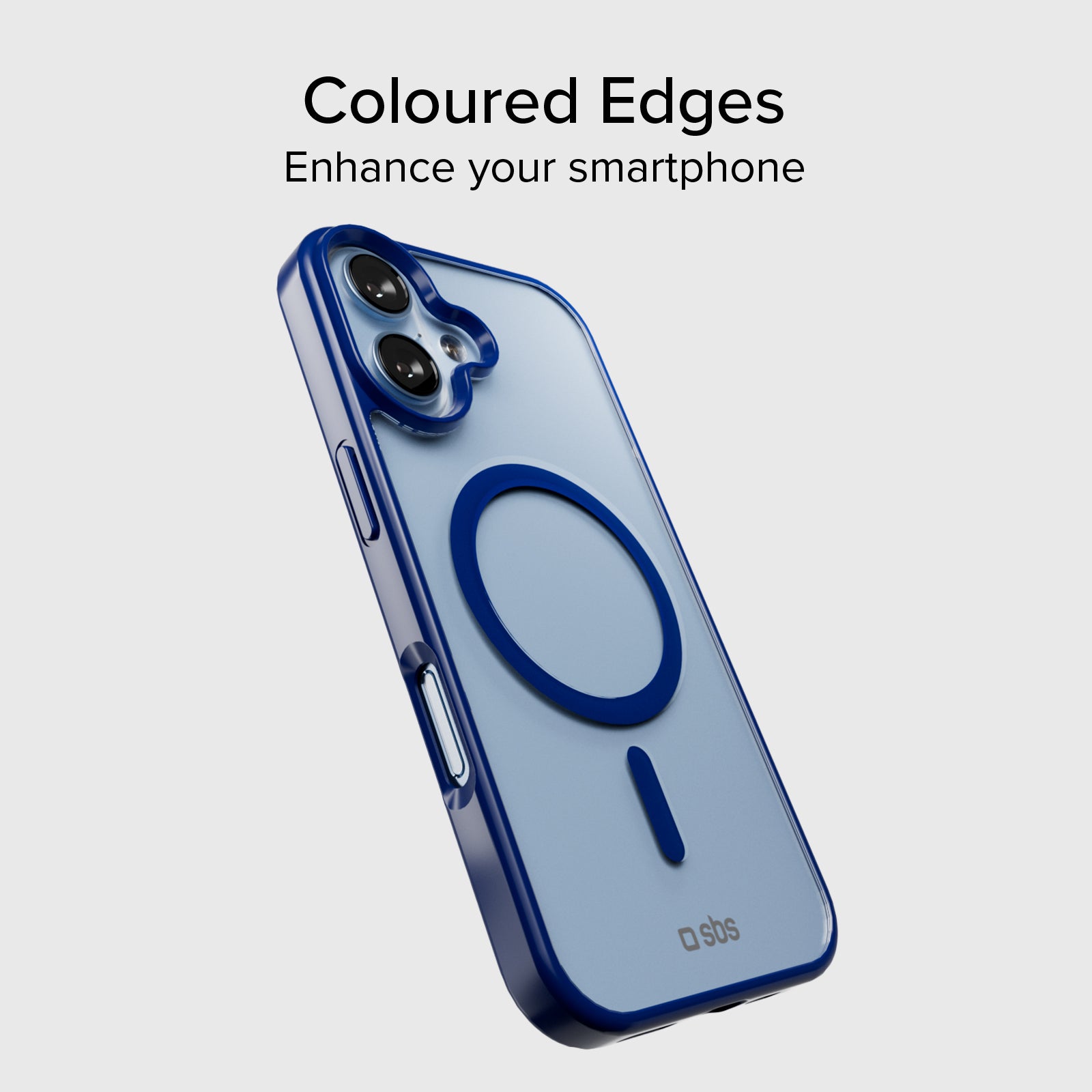 Cover for iPhone 17 with coloured edges compatible with MagSafe charging