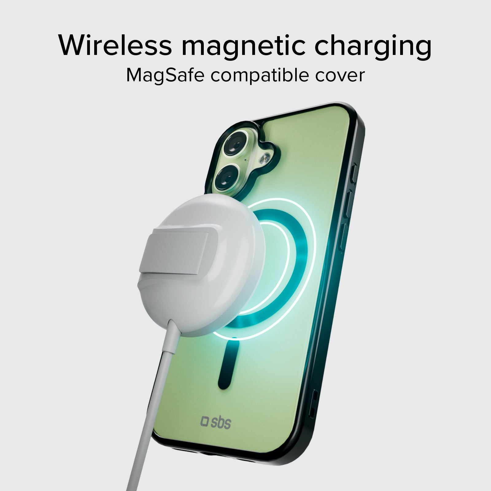 Cover for iPhone 17 with coloured edges compatible with MagSafe charging