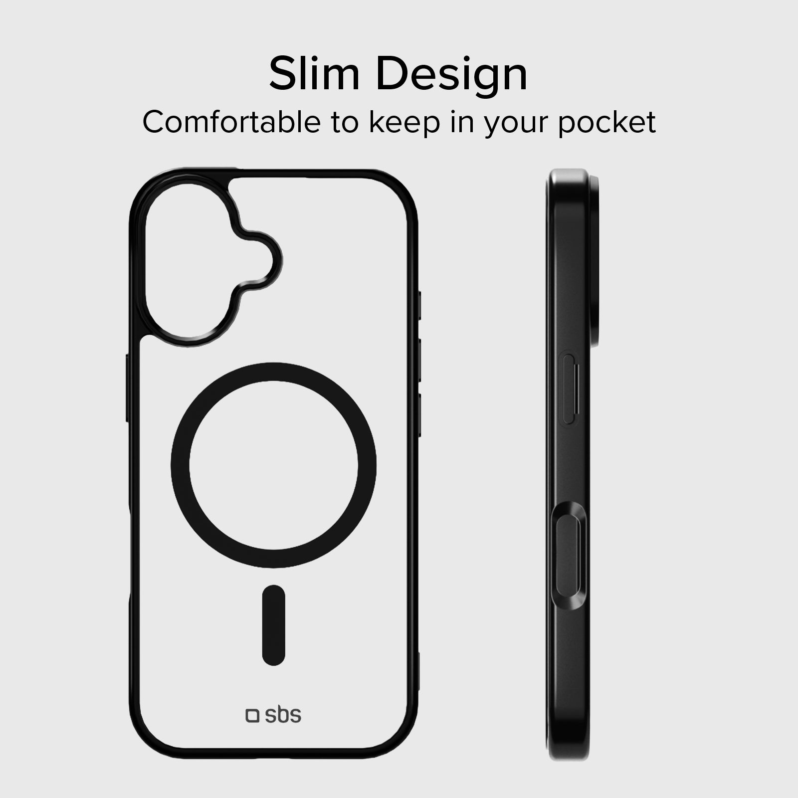 Cover for iPhone 17 with coloured edges compatible with MagSafe charging