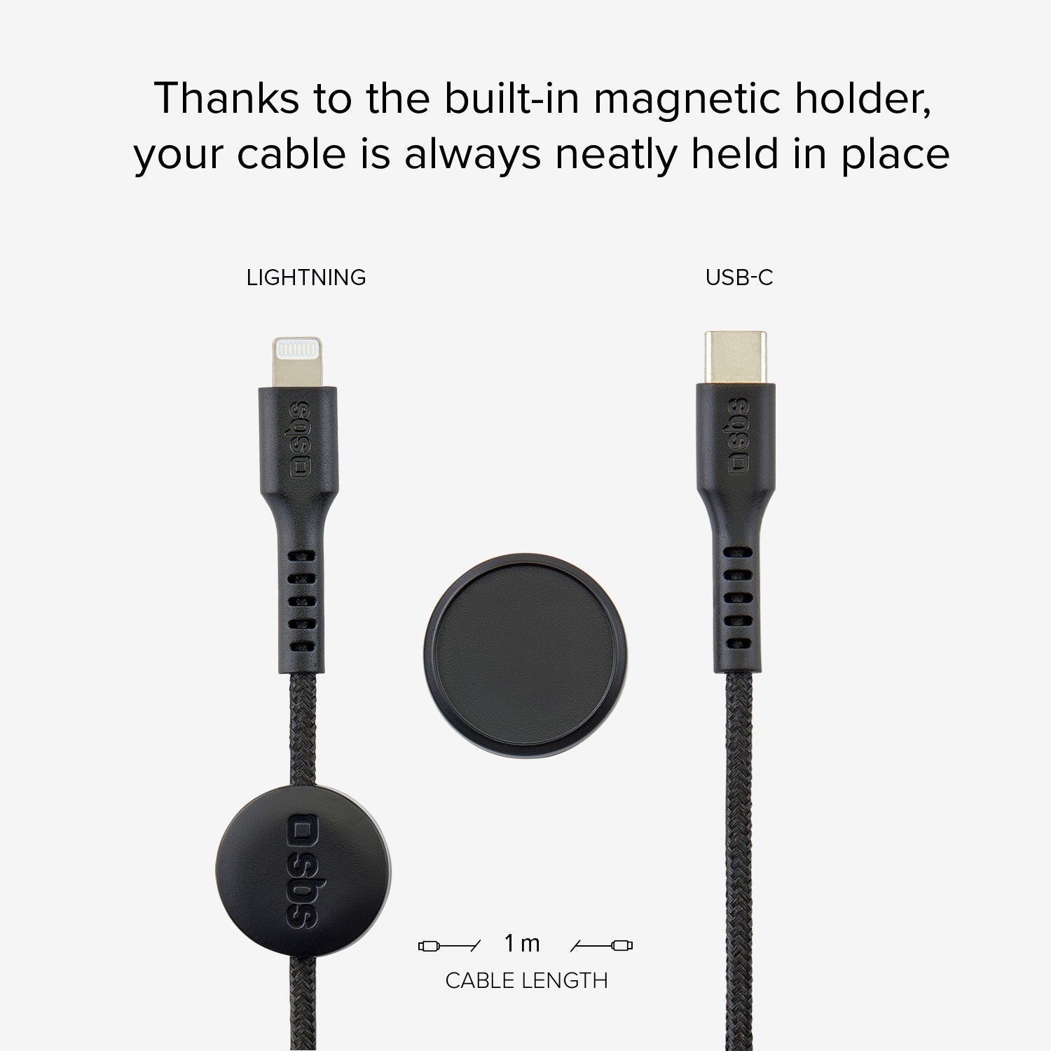 USB-C auf Lightning Kabel mit Magnethalterung