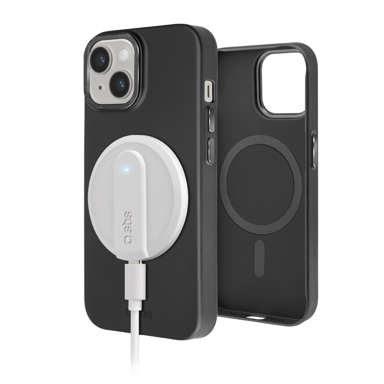 MagSafe-kompatibles Hartschalenetui aus Metall mit Tastenabdeckung und Aussparung für die Kamera für iPhone 14/13
